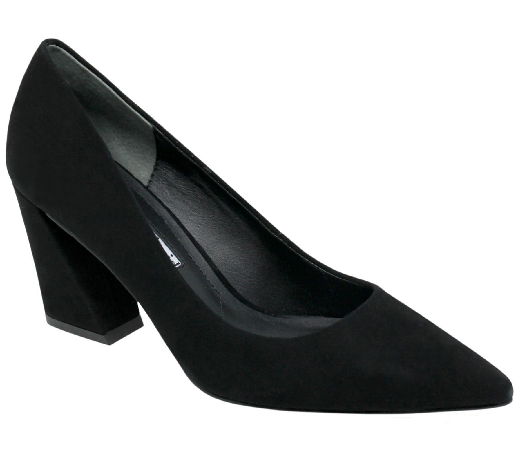 leather block heel shoes