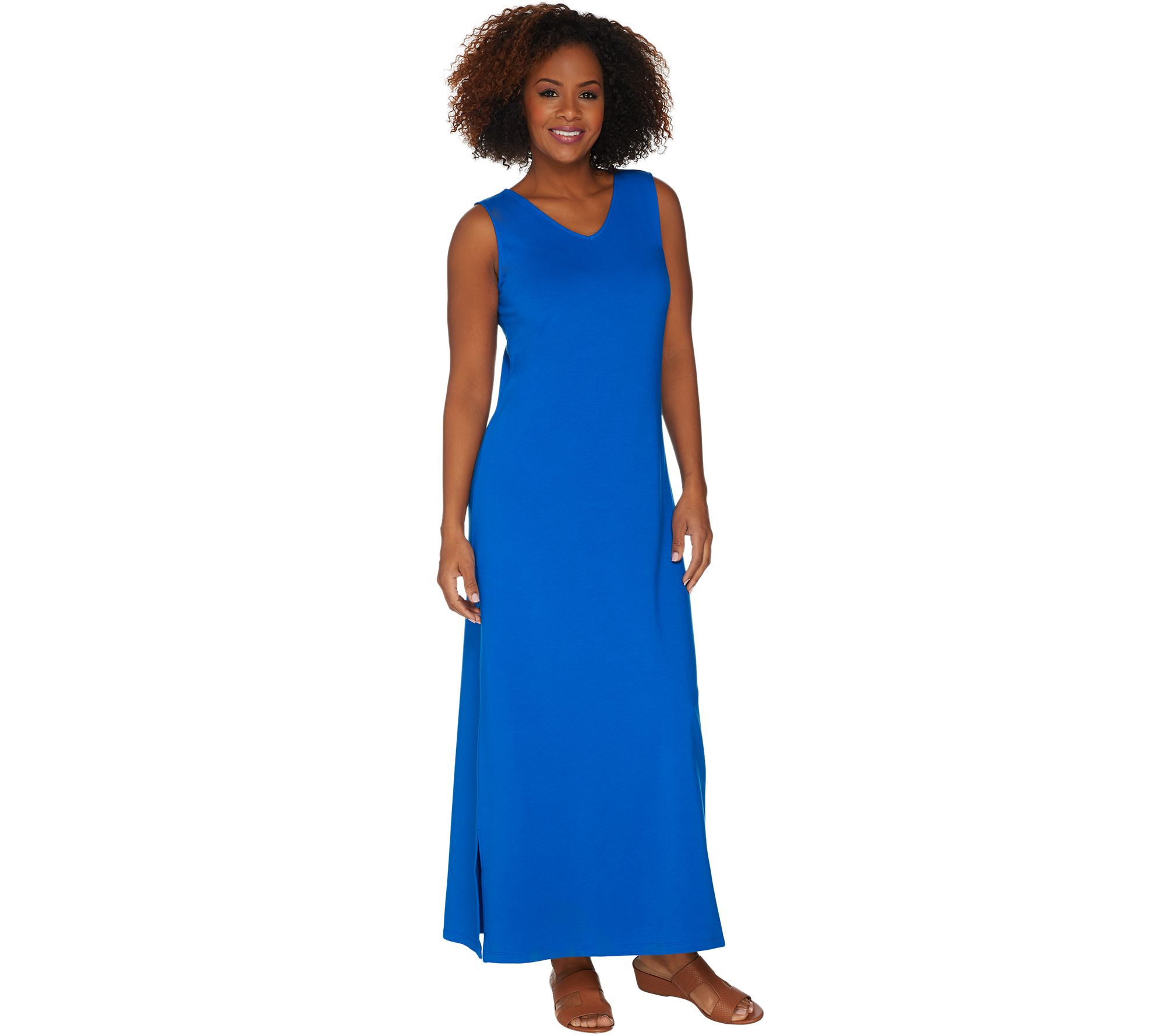Belle by Kim Gravel TripleLuxe Knit VNeck Maxi Dress Page 1 —