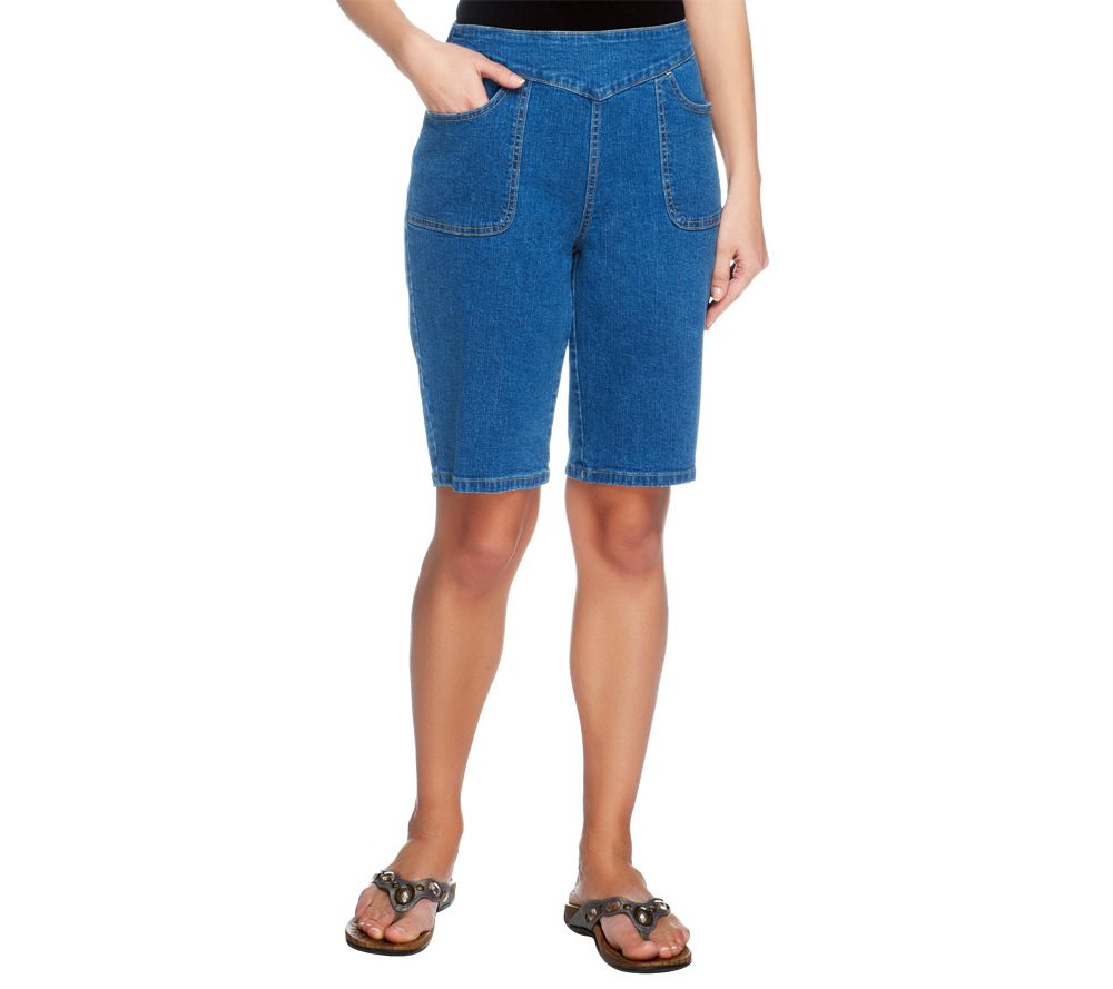 As Is Denim And Co How Timeless Bermuda Shorts With Pockets 3415