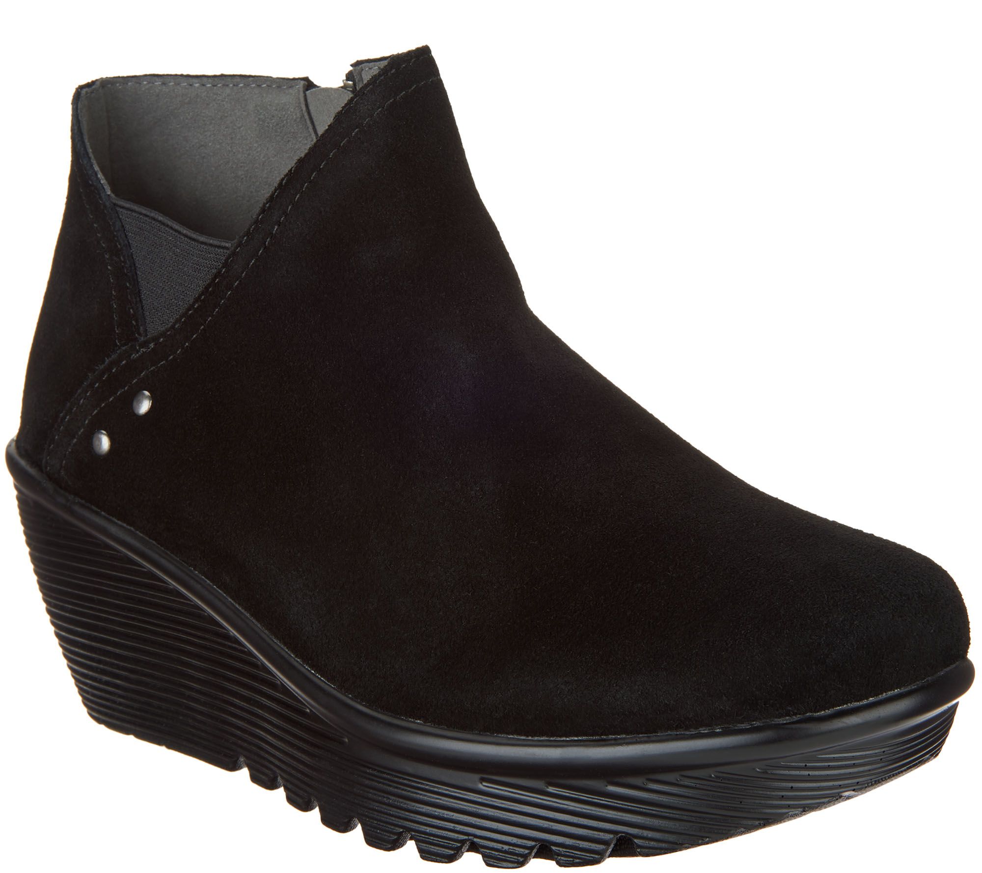 skechers suede wedge boots
