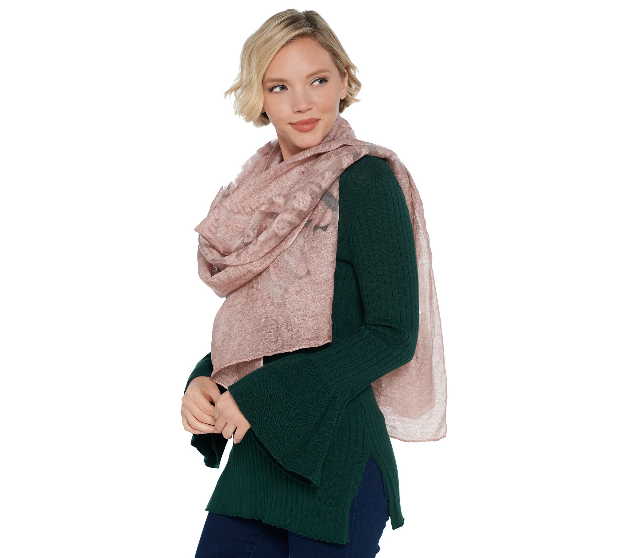Susan Graver 74 X 27 Jacquard Oblong Scarf Page 1 Qvc Com