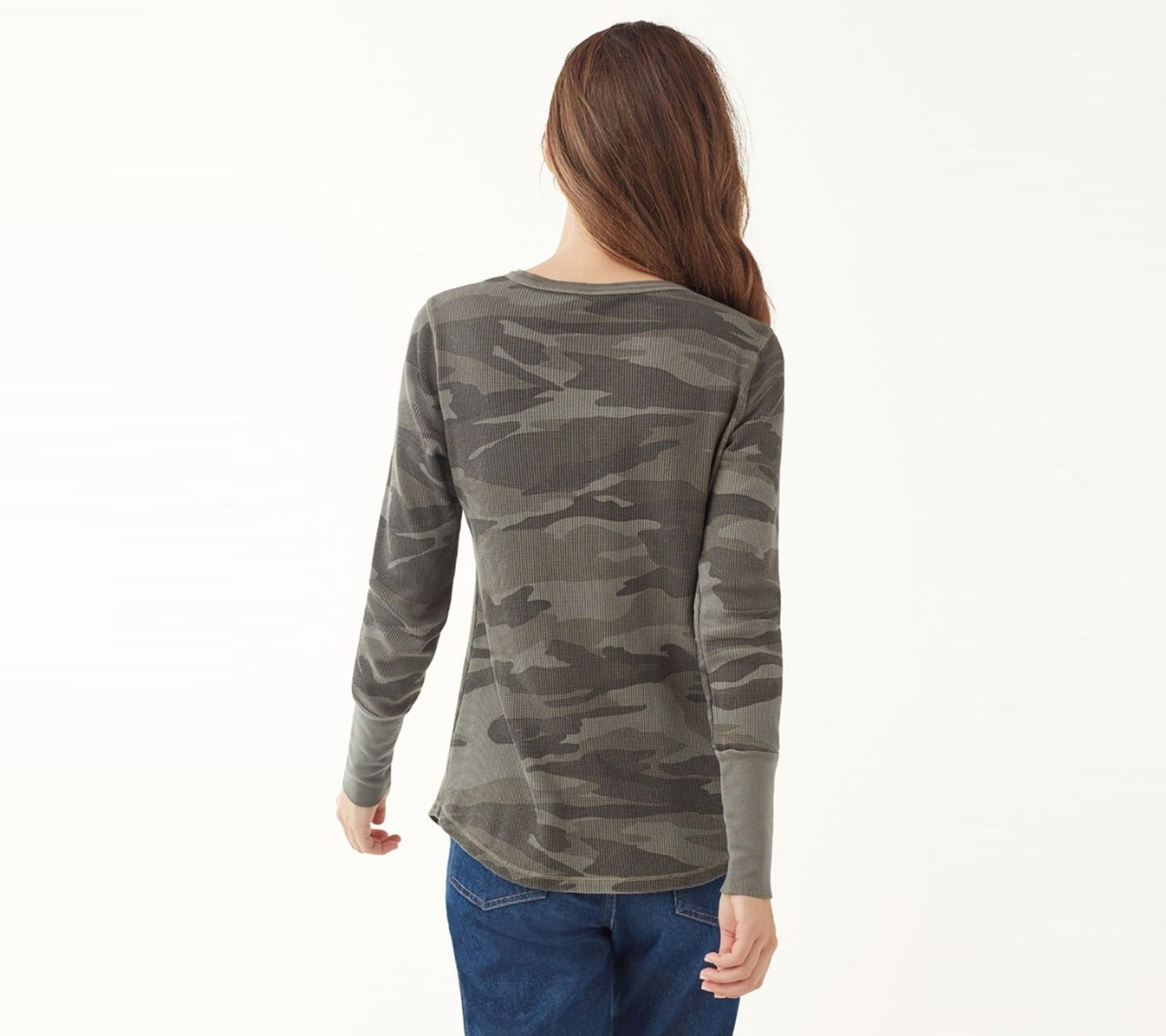 hanes camo thermal