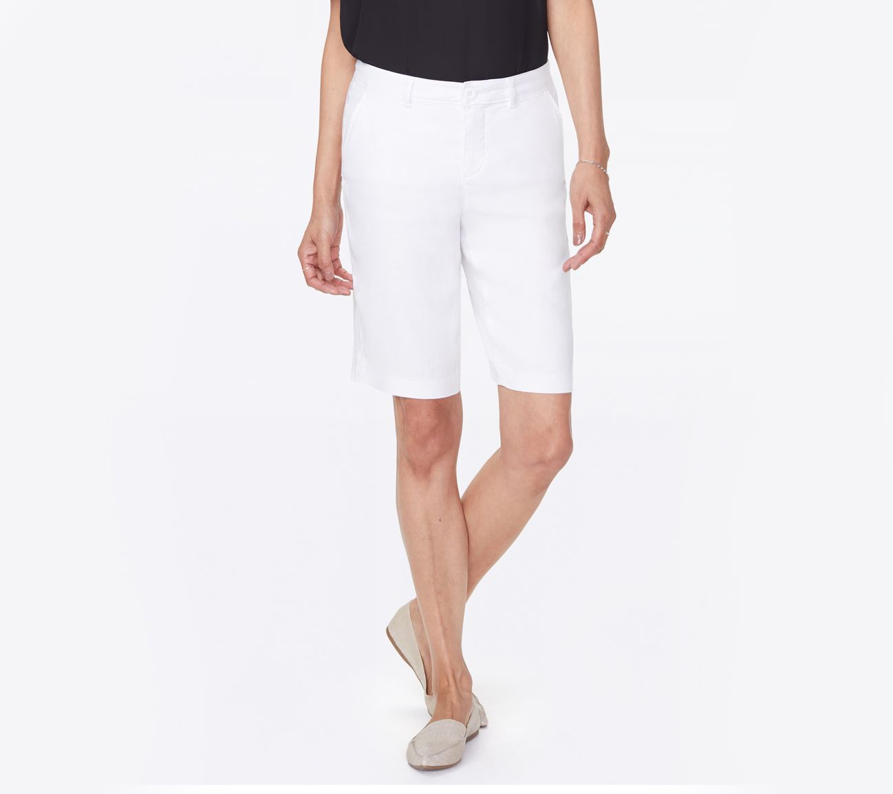 nydj linen shorts