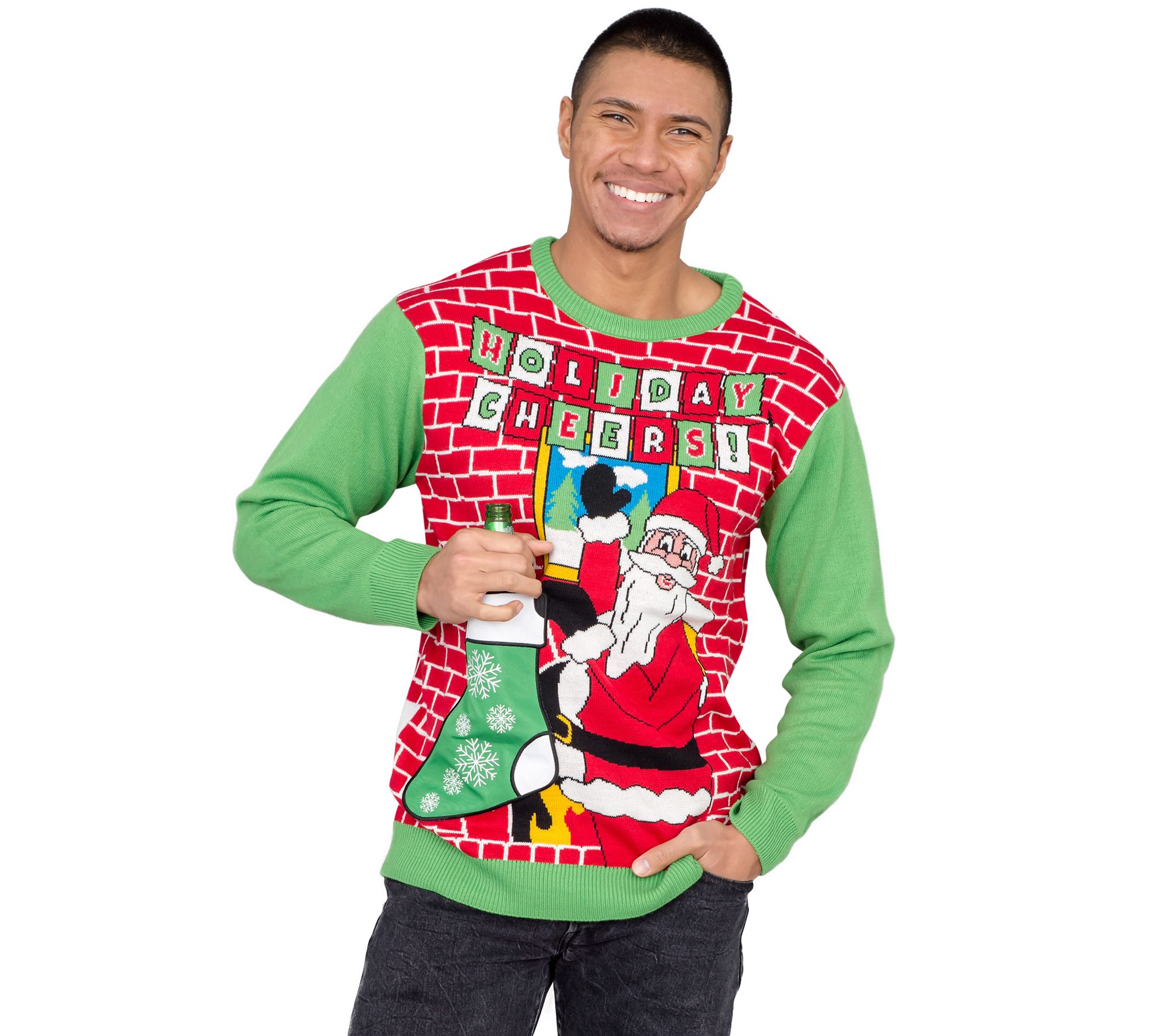 christmas sweater with drink holder