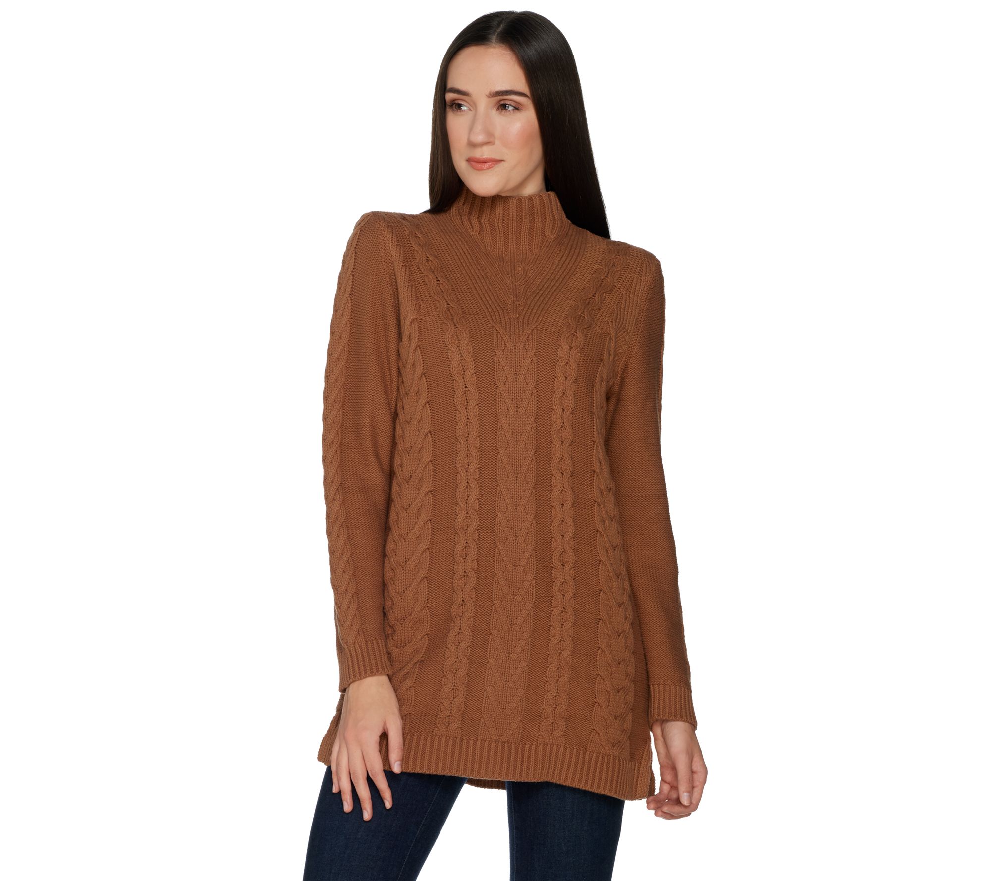 petite mock neck sweater