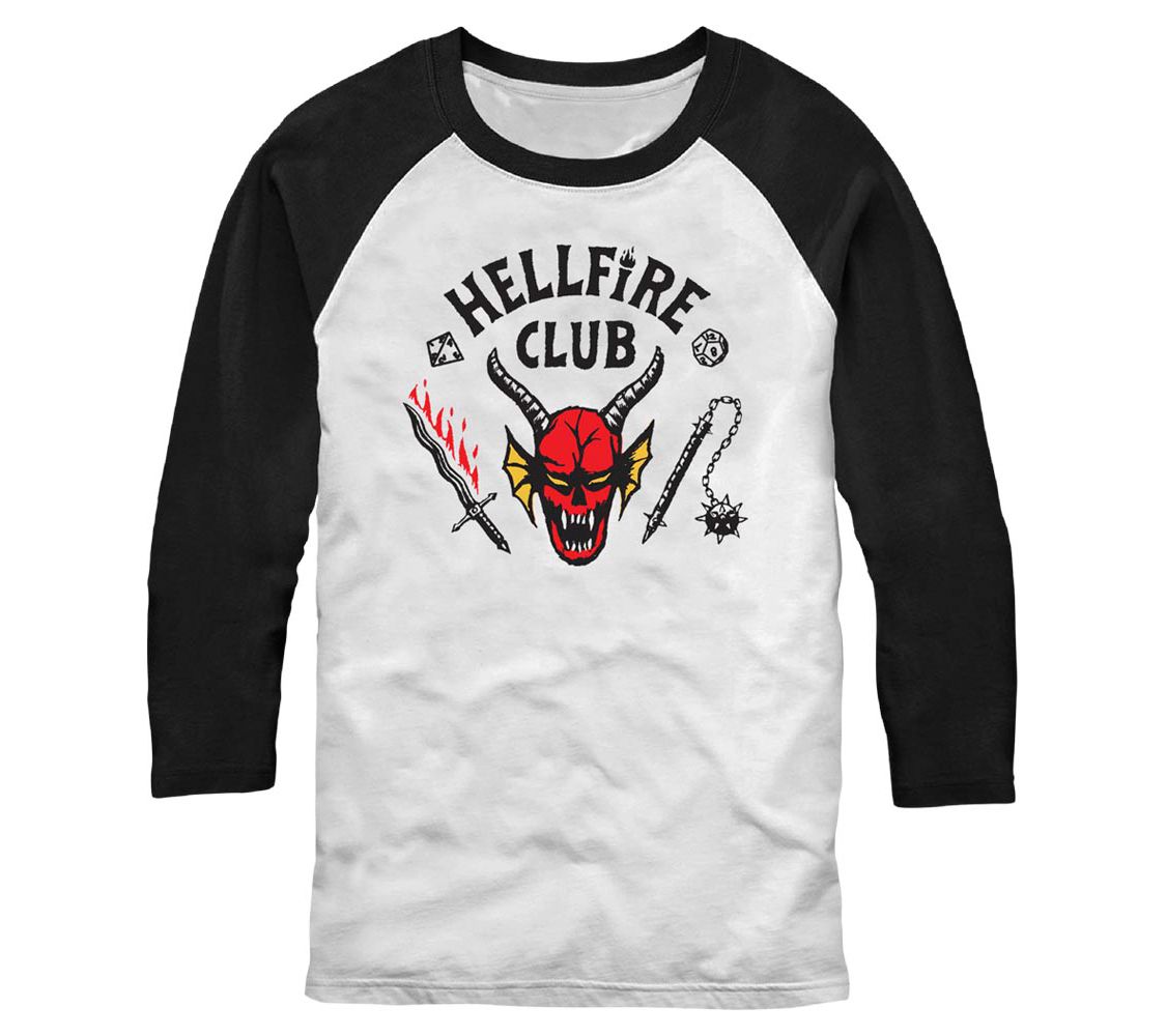 Stranger Things Hellfire Club Raglan Men's T-Sh rt