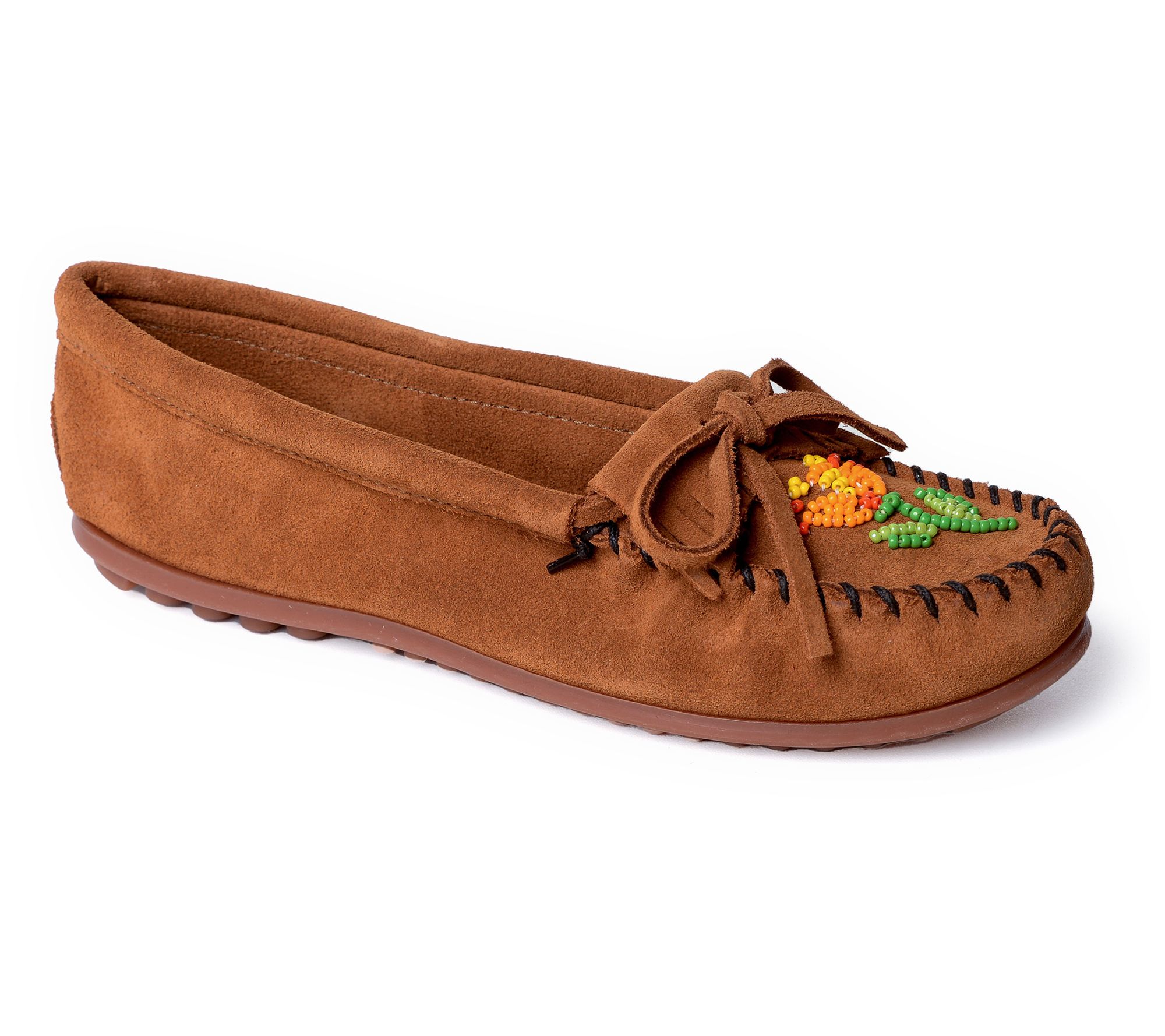 Minnetonka Women's Beaded Moccasin- Ziigwan Waa igwan