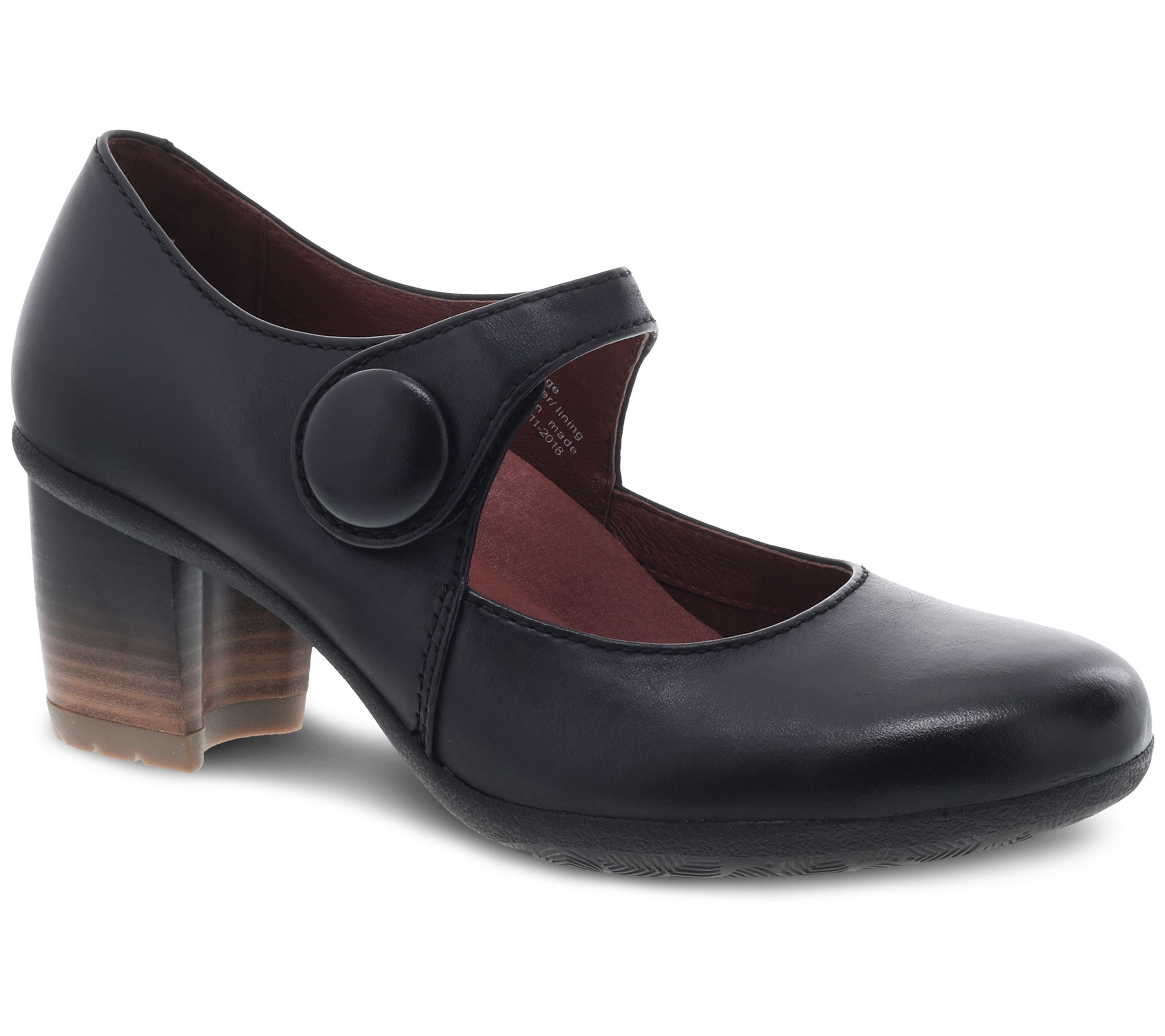 Dansko Stacked Heel Waterproof Leather Mary Janes Page