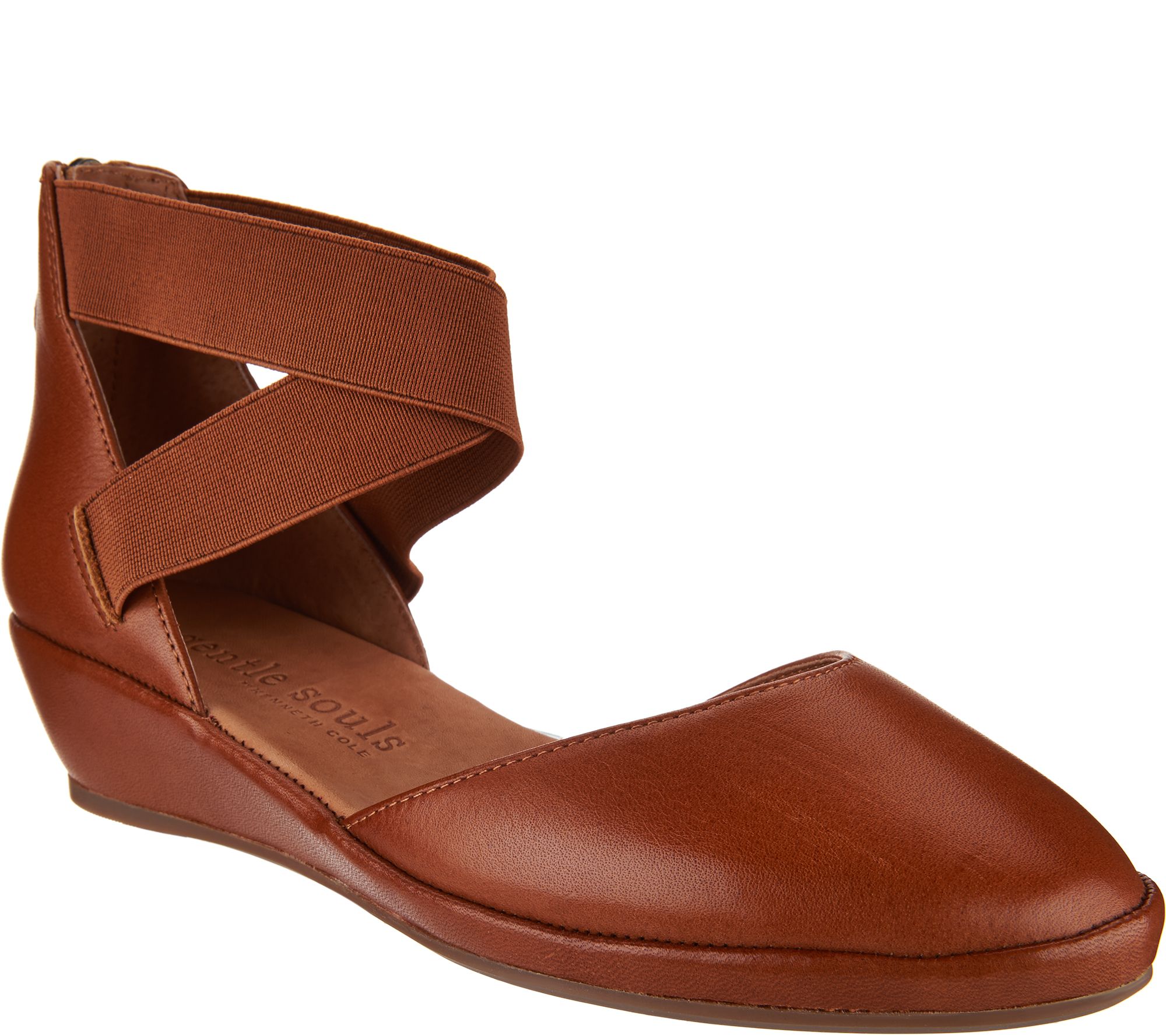 gentle souls judith leather wedge slides
