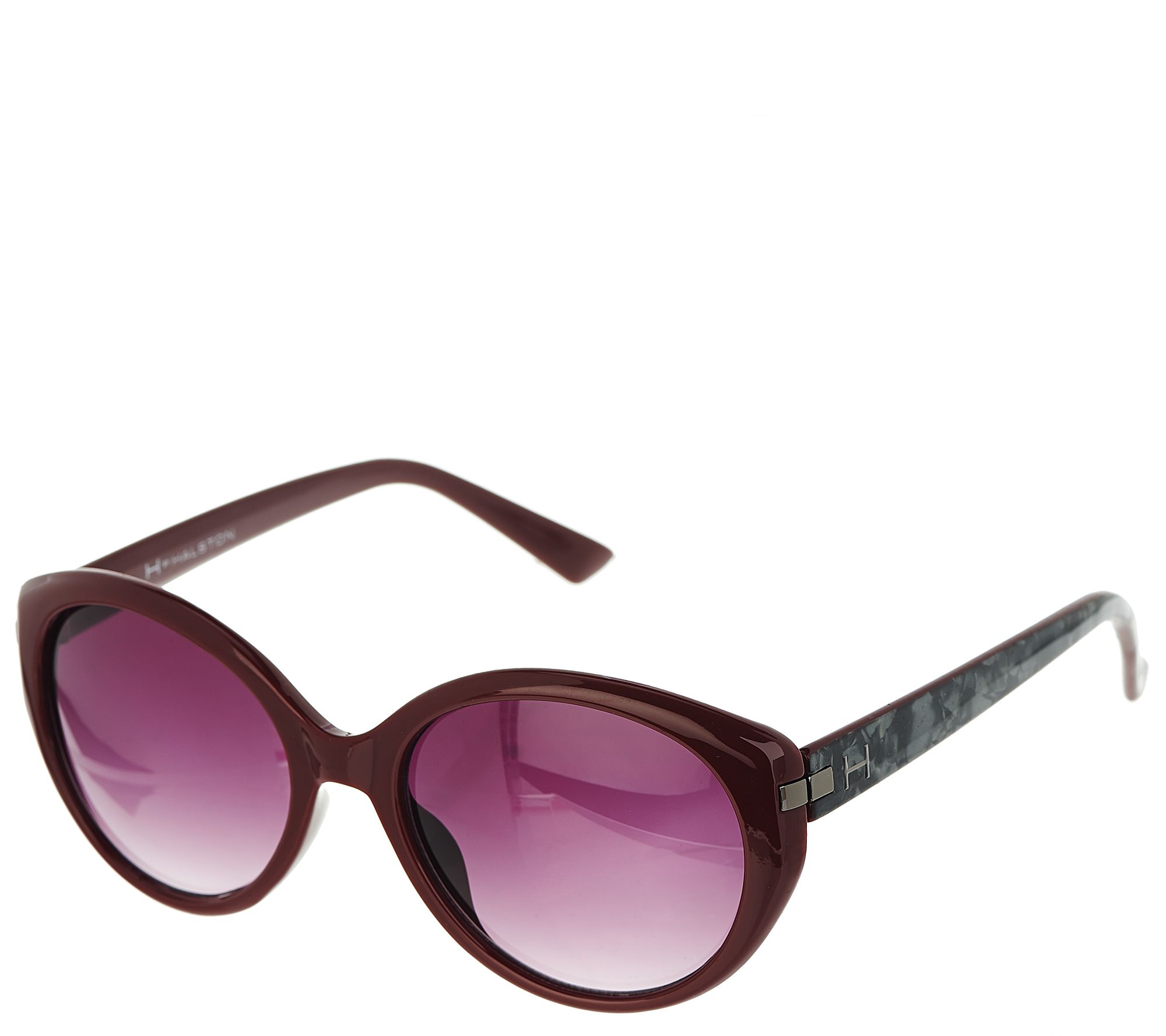 H by Halston Round Framed Sunglasses with Metallic Detail - Page 1 ...