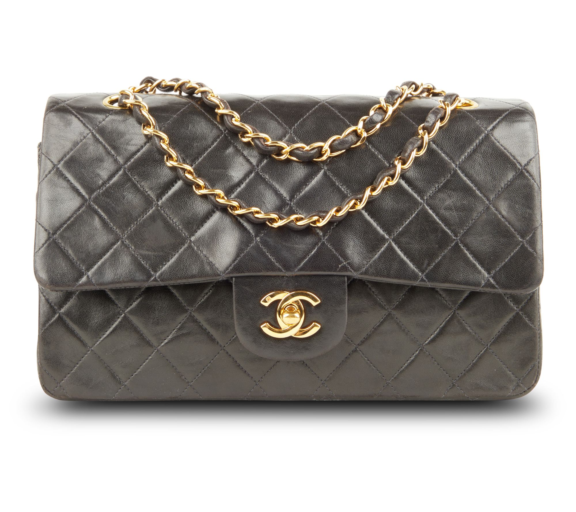 Pre-Owned Chanel Classic Double Flap GHW Lambskin