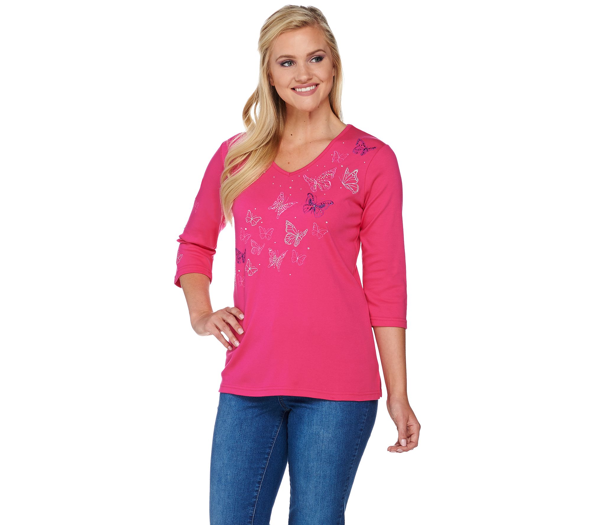 Quacker Factory Fluttering Butterflies TShirt Page 1 —