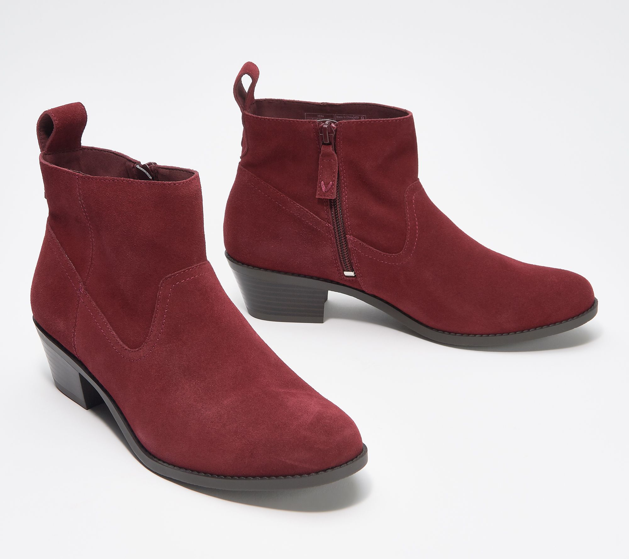 vionic water resistant suede ankle boots