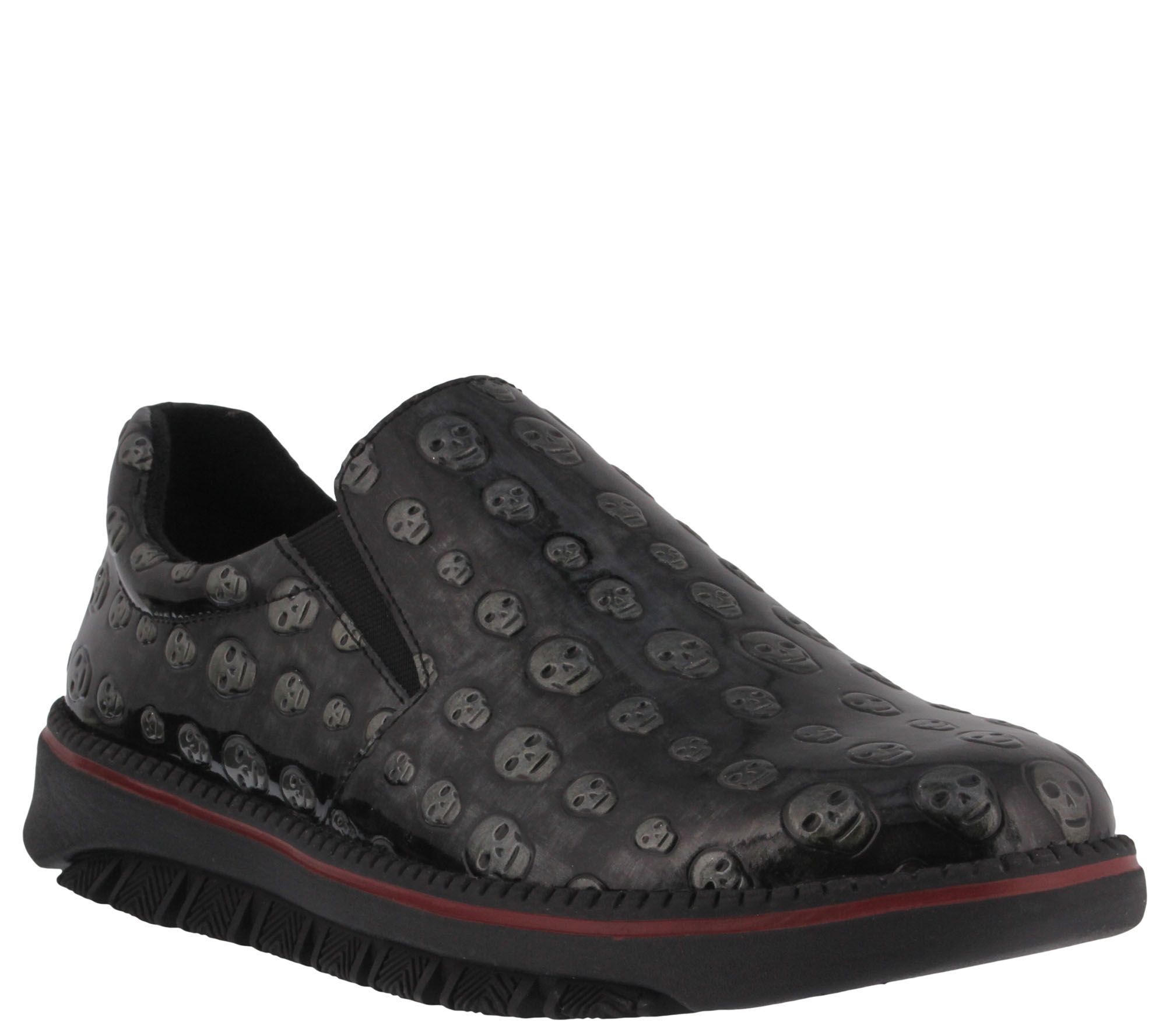spring step skull shoes