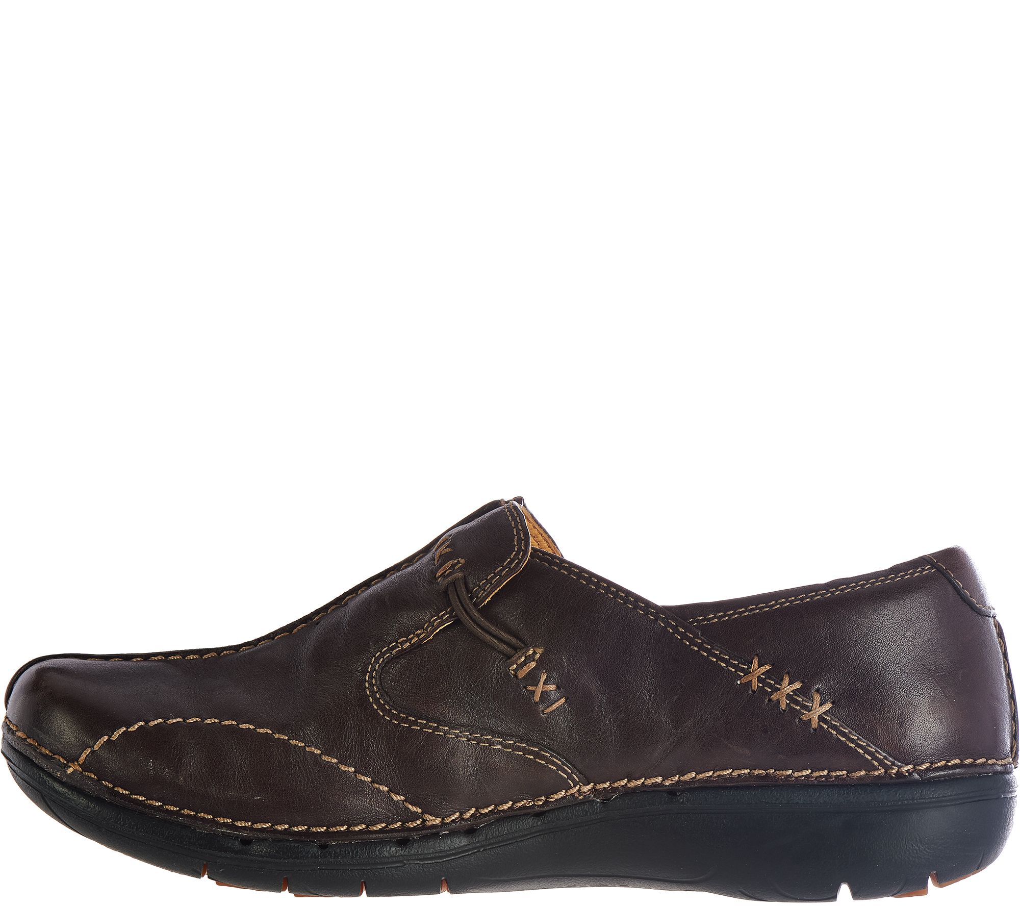 Clarks Unstructured Leather Slipon Shoes Un.Loop Page 1 —