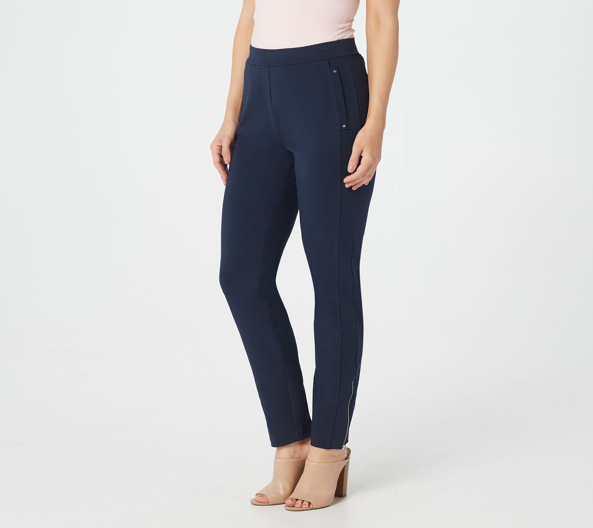 Susan Graver Regular Weekend Premium Stretch Pull-On Pants - QVC.com