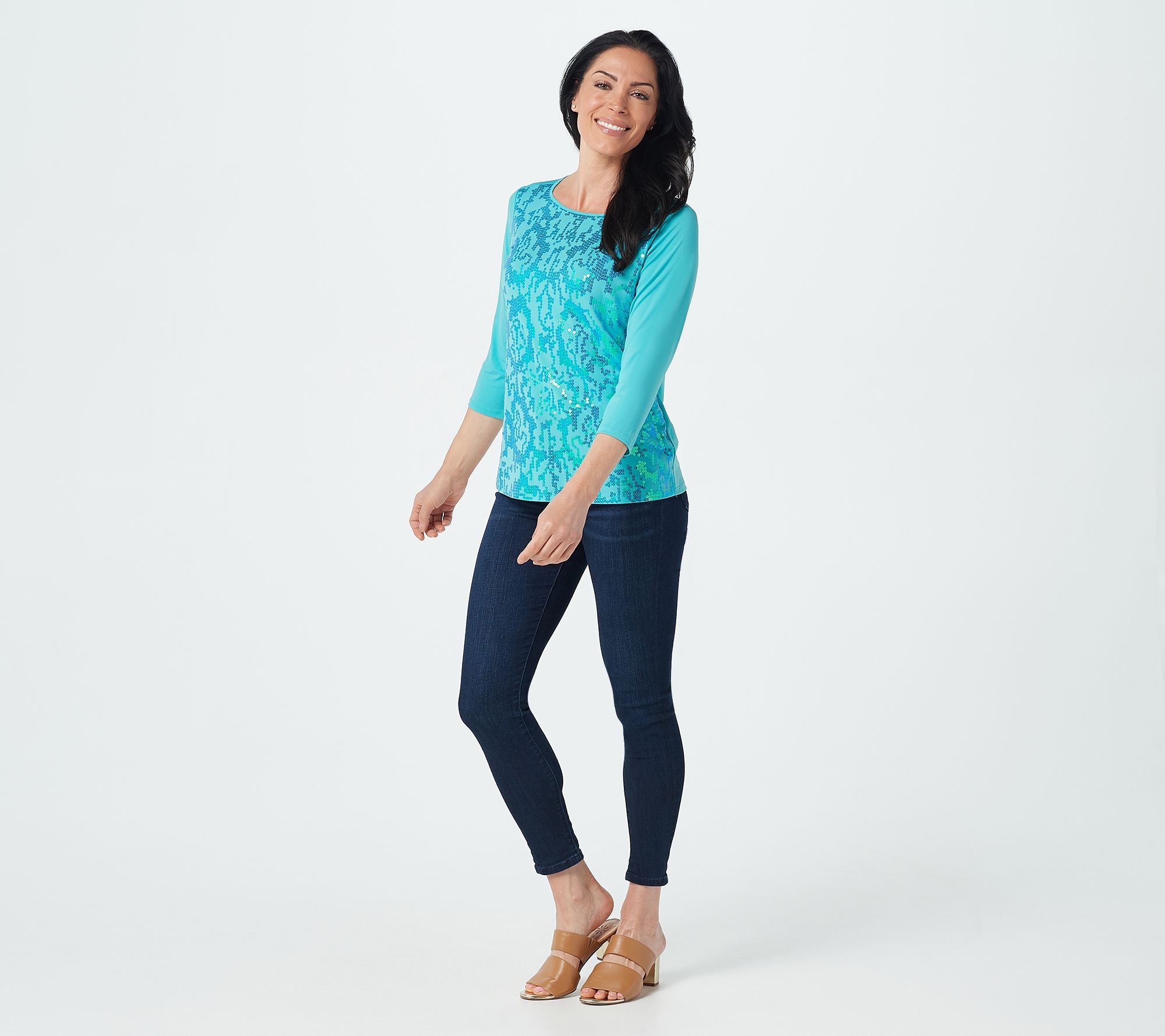 qvc sequin tops