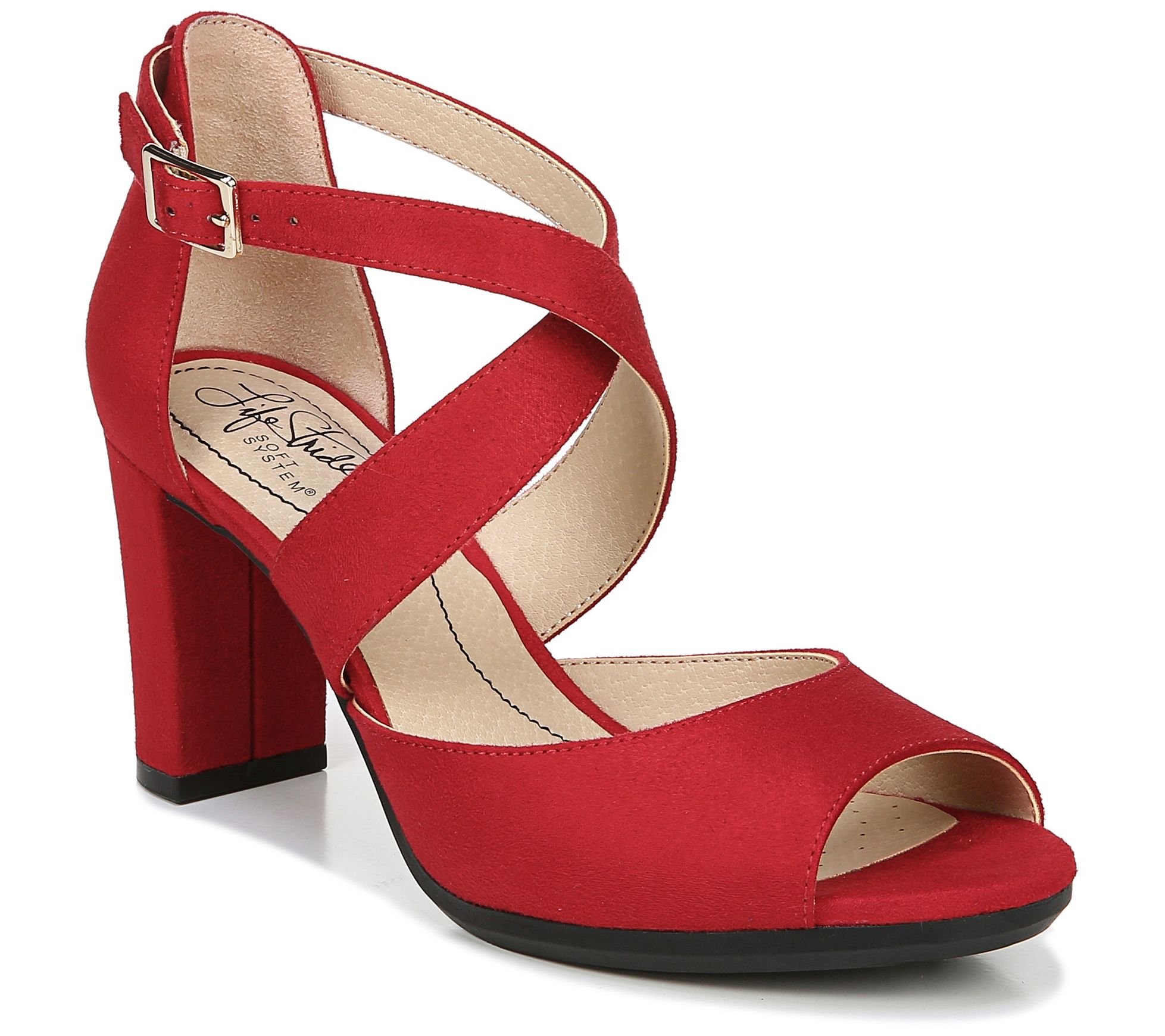 lifestride red sandals