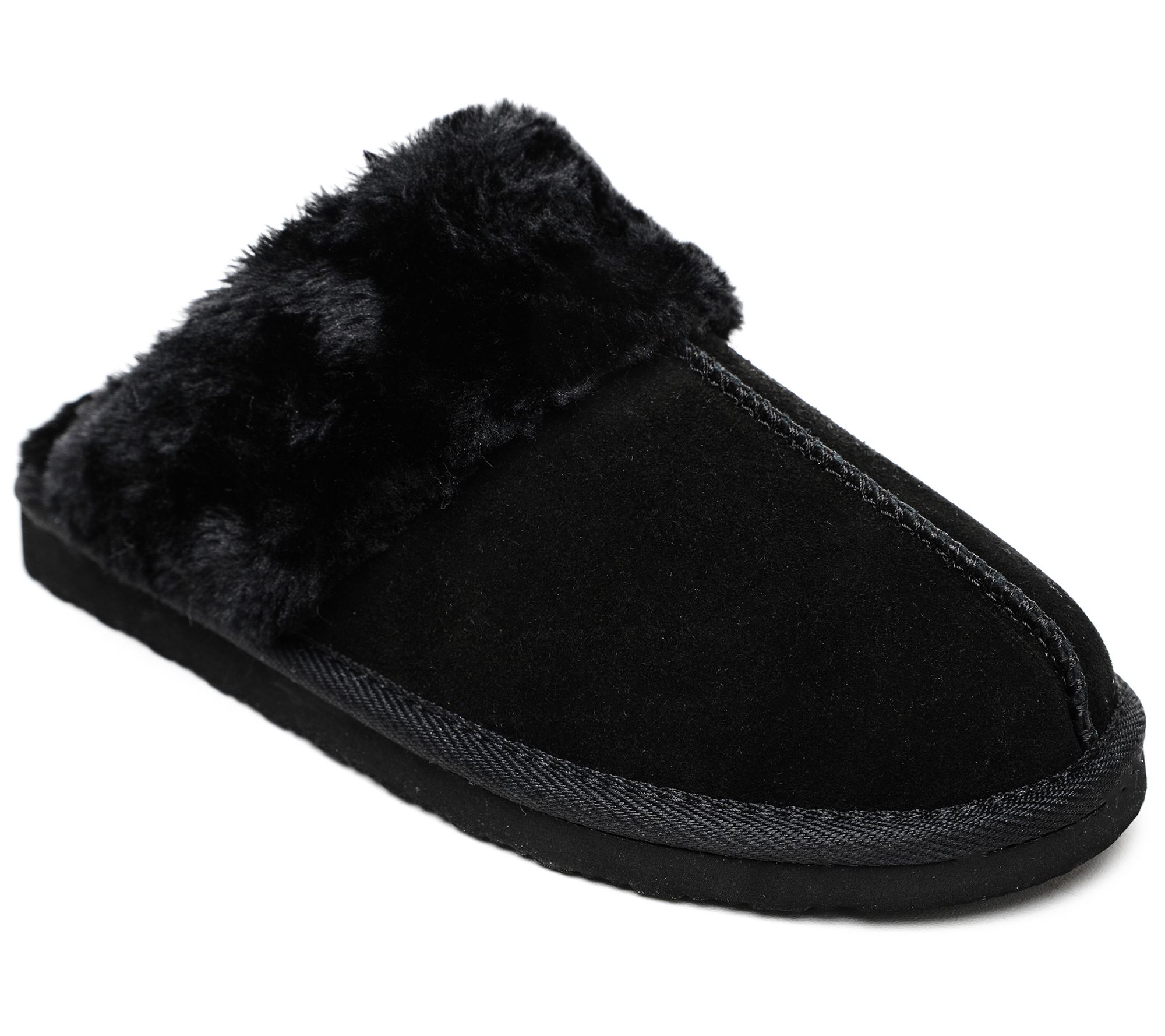Minnetonka Women's Suede Slip-on Scuff Slippers - Chesney
