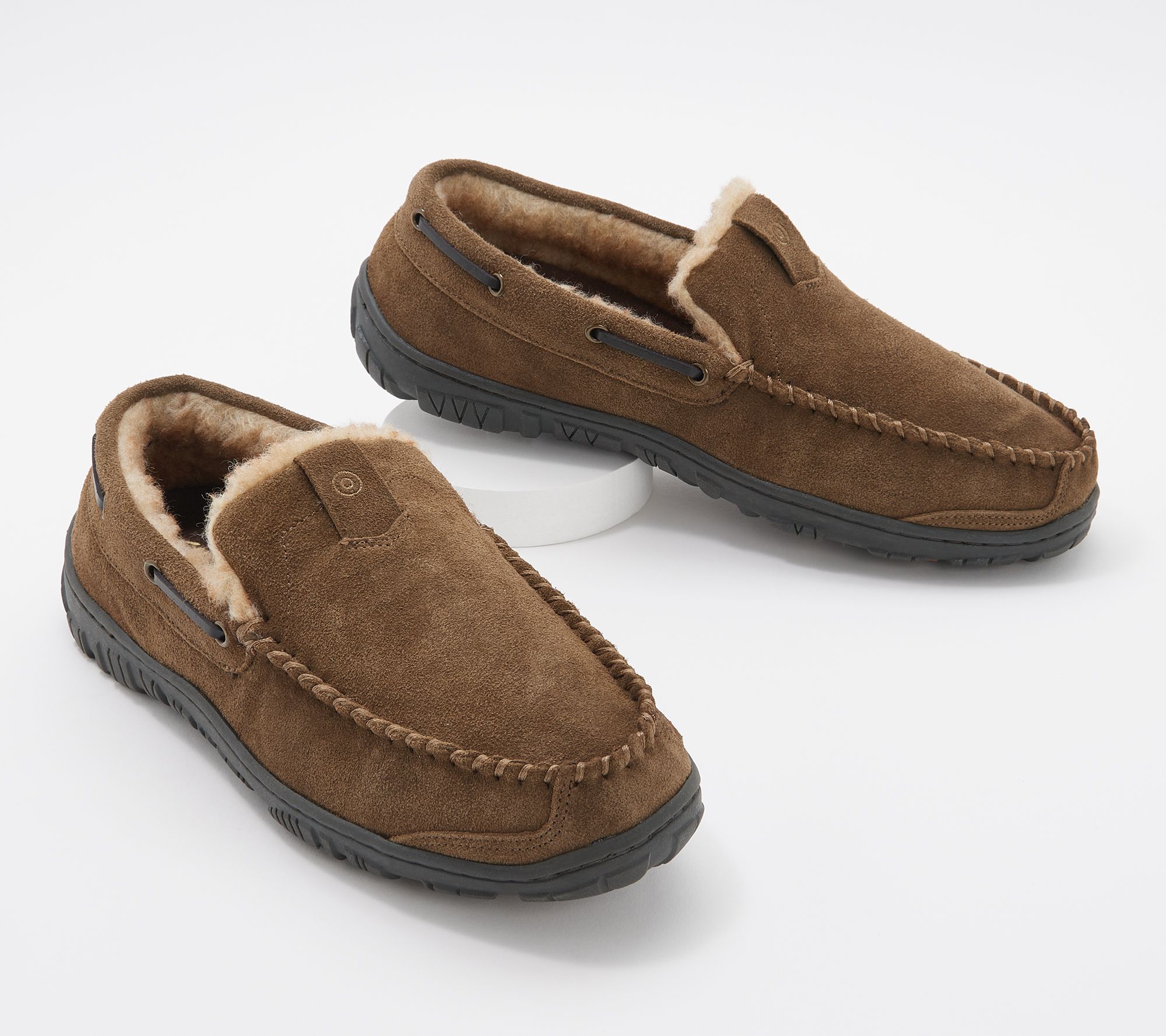 extra wide mens moccasin slippers