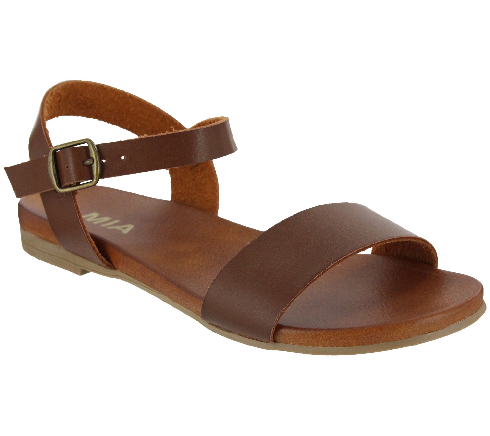 mia piper buckle strap sandal