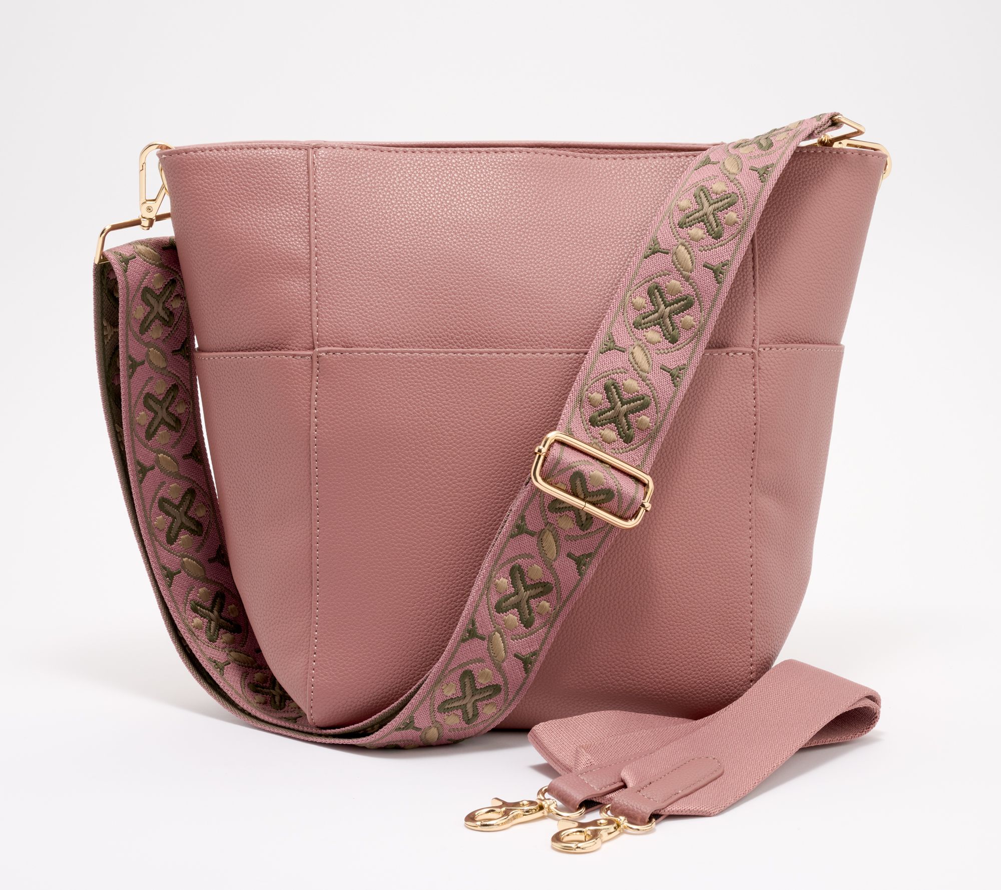 Amy Stran x AHDORNED Faux Leather Bucket Bag