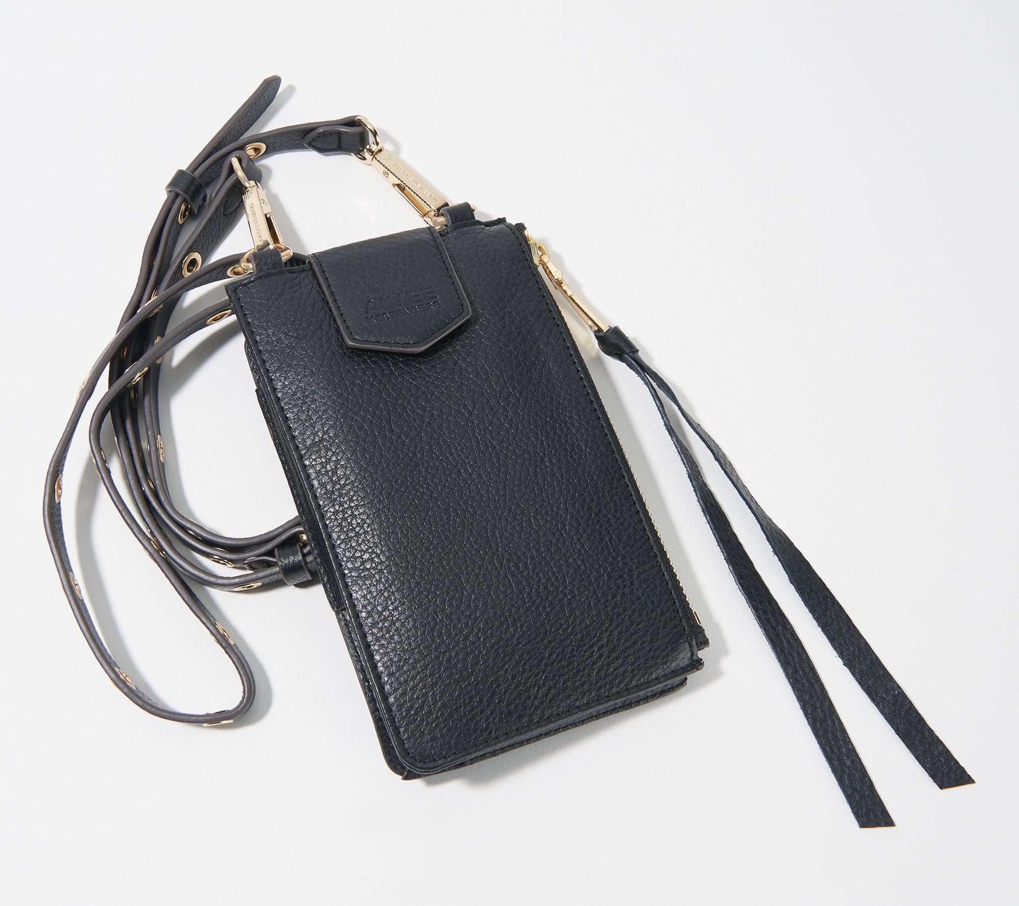 (QVC) AimeeKestenberg Leather Phone Crossbody w/ RFID & Screen Access