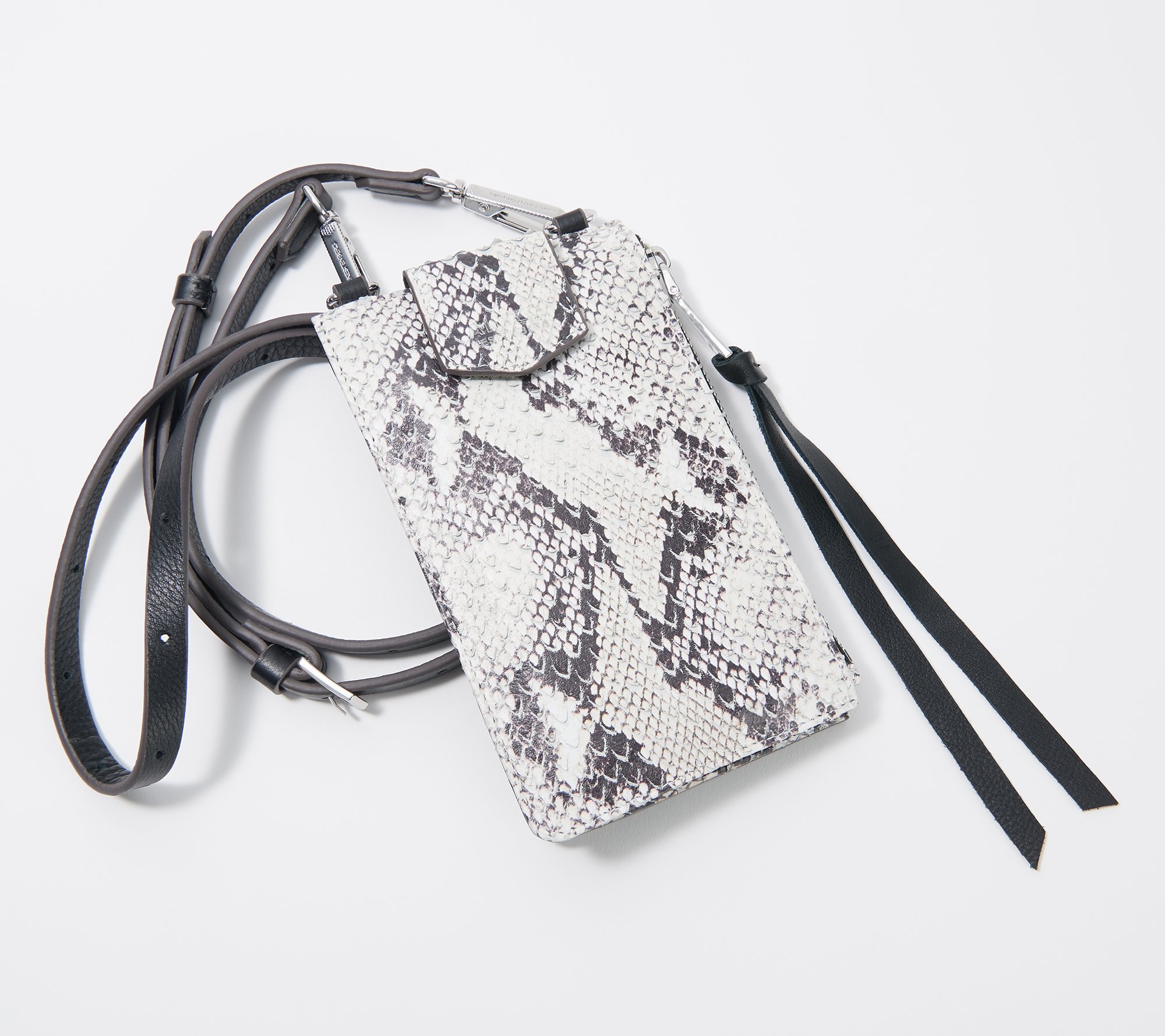 (QVC) AimeeKestenberg Leather Phone Crossbody w/ RFID & Screen Access