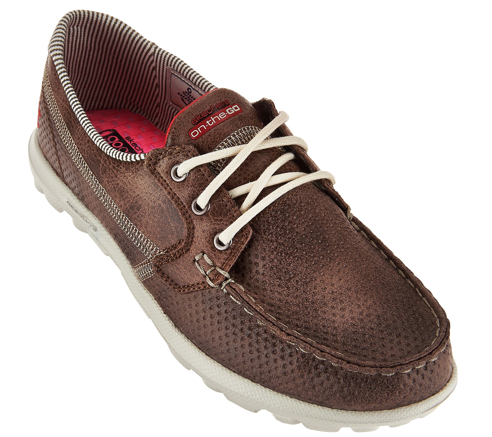 Skechers OntheGO Embossed Laceup Boat Shoes Tide Page 1 —