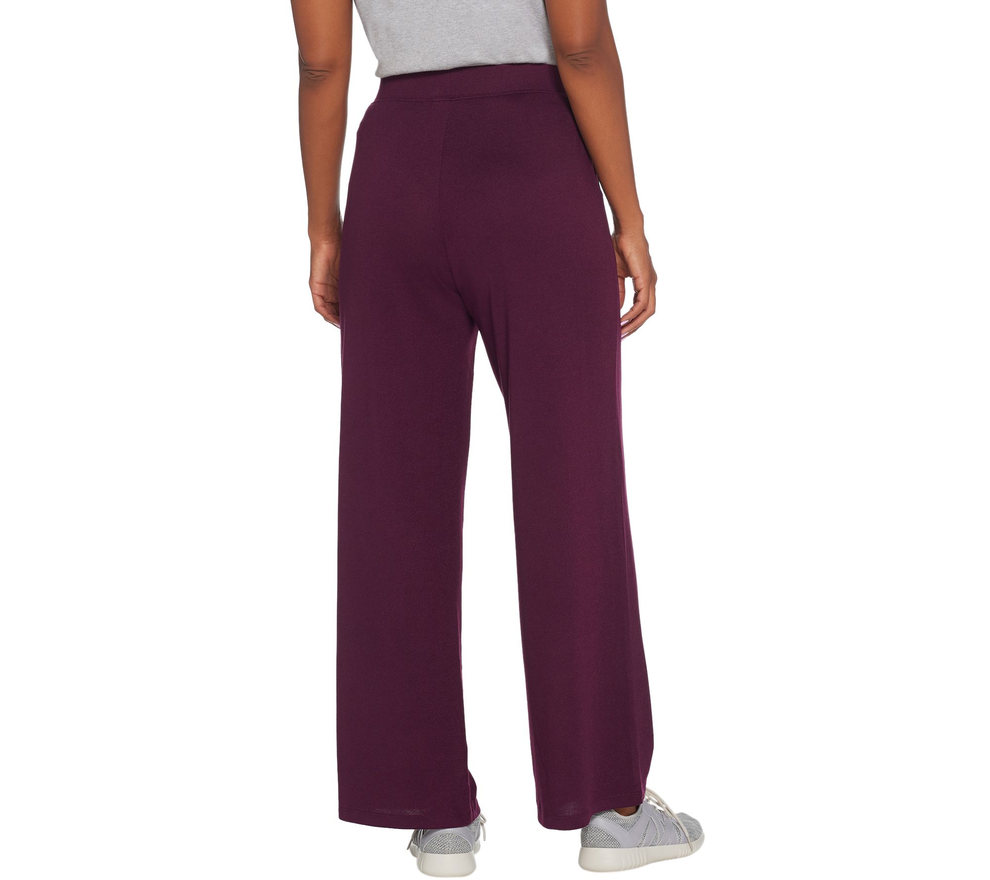 ladies jersey wide leg trousers