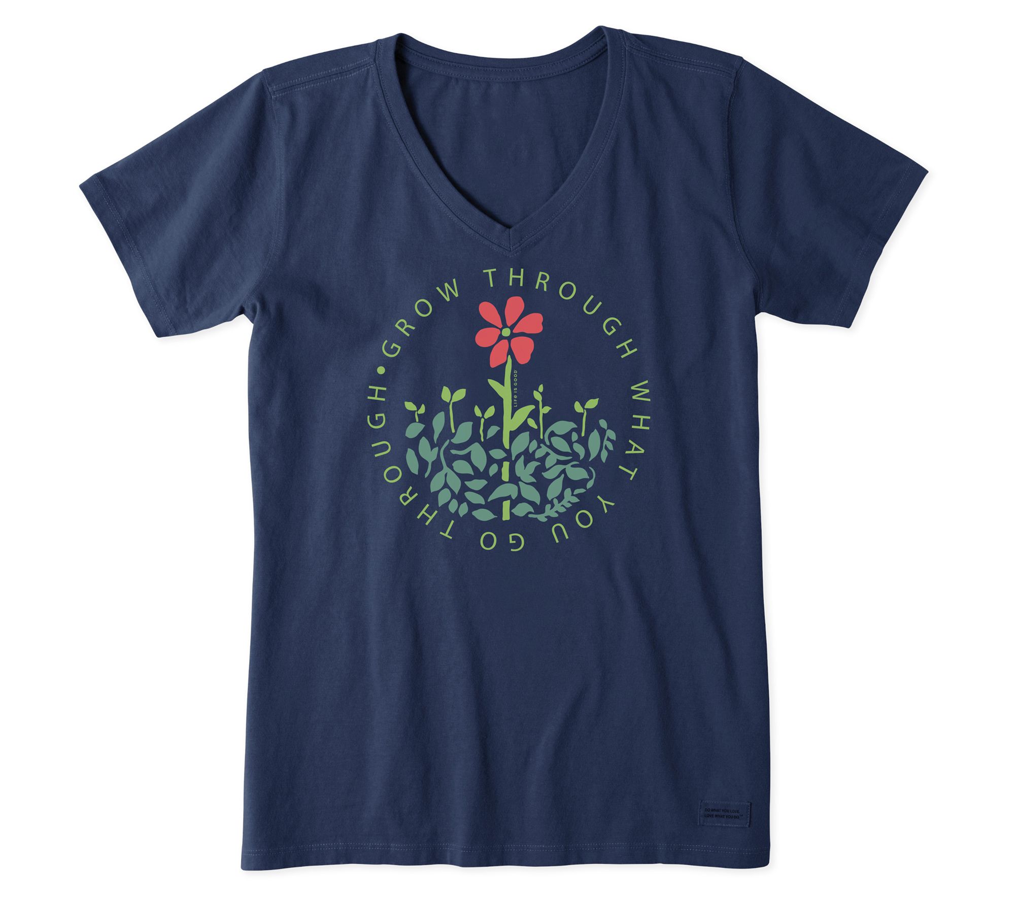 Life is Good Women's Grow Through Crusher Vee