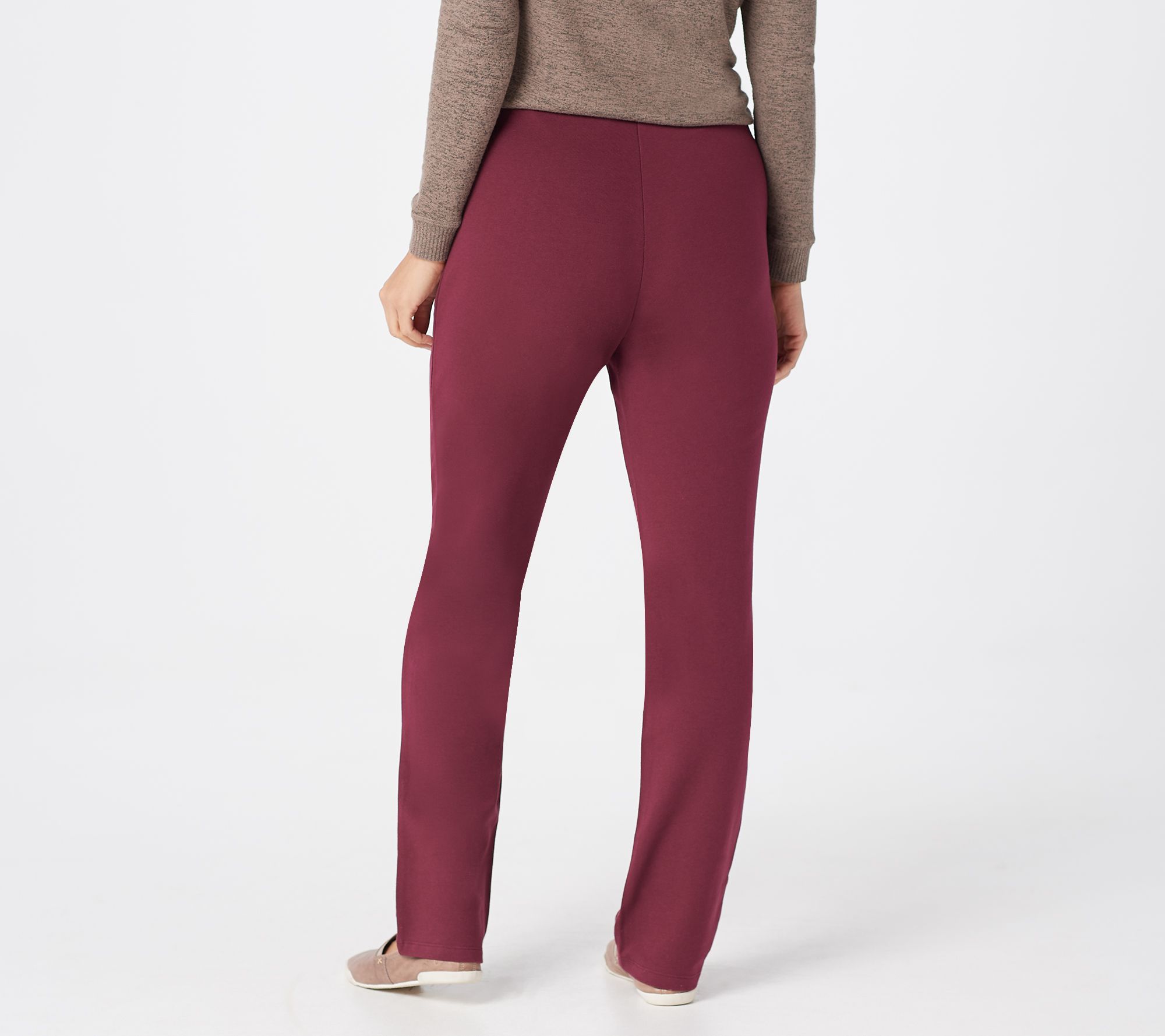 Denim & Co. Active Petite French Terry Pullon Pants