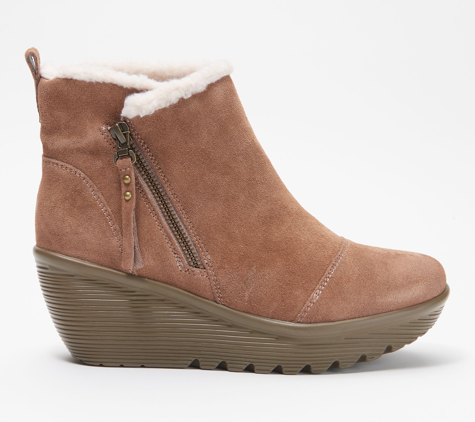 skechers side zip boots