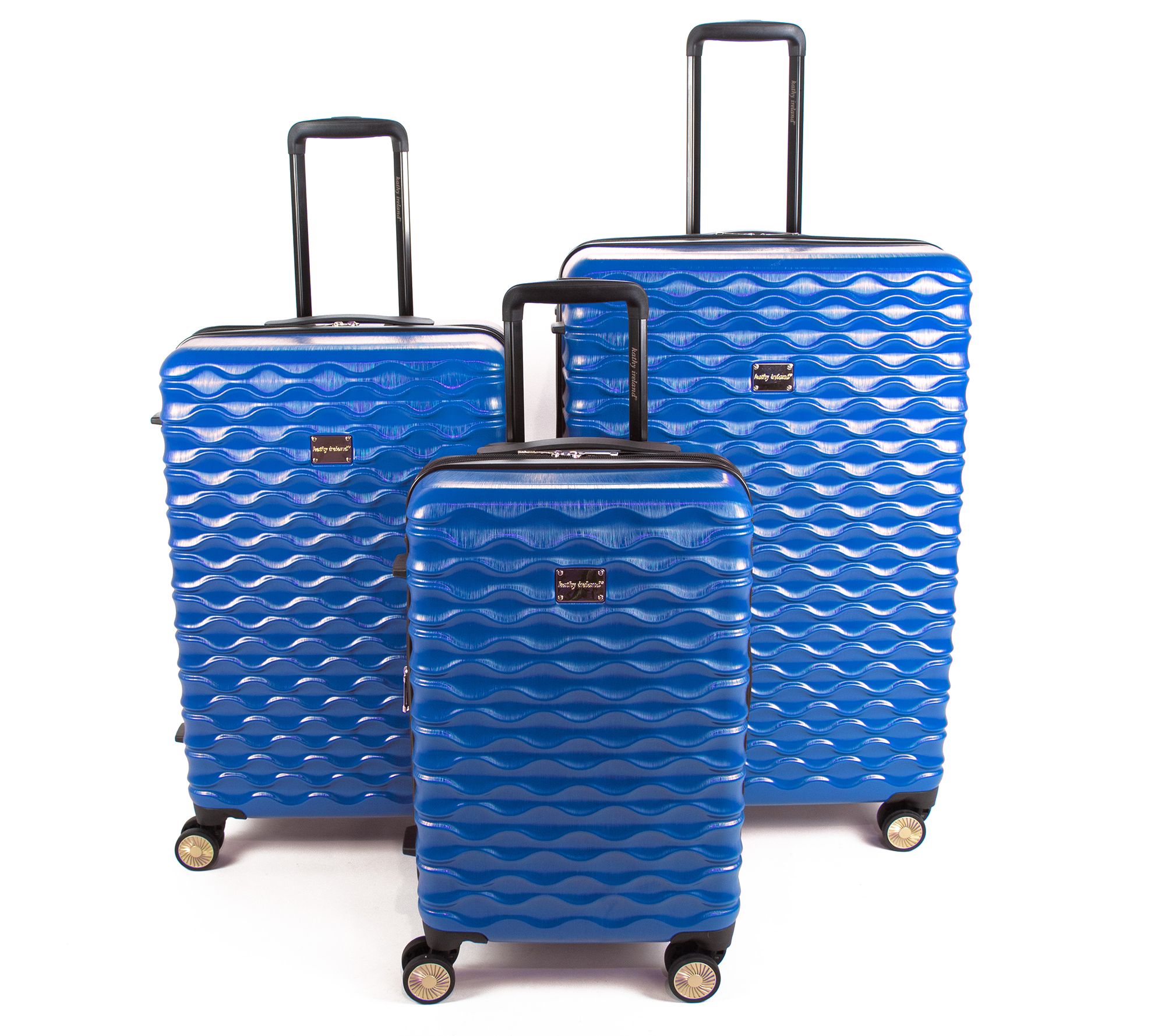 Kathy Ireland Maisy 3-Piece Hardside Luggage Se - Blue