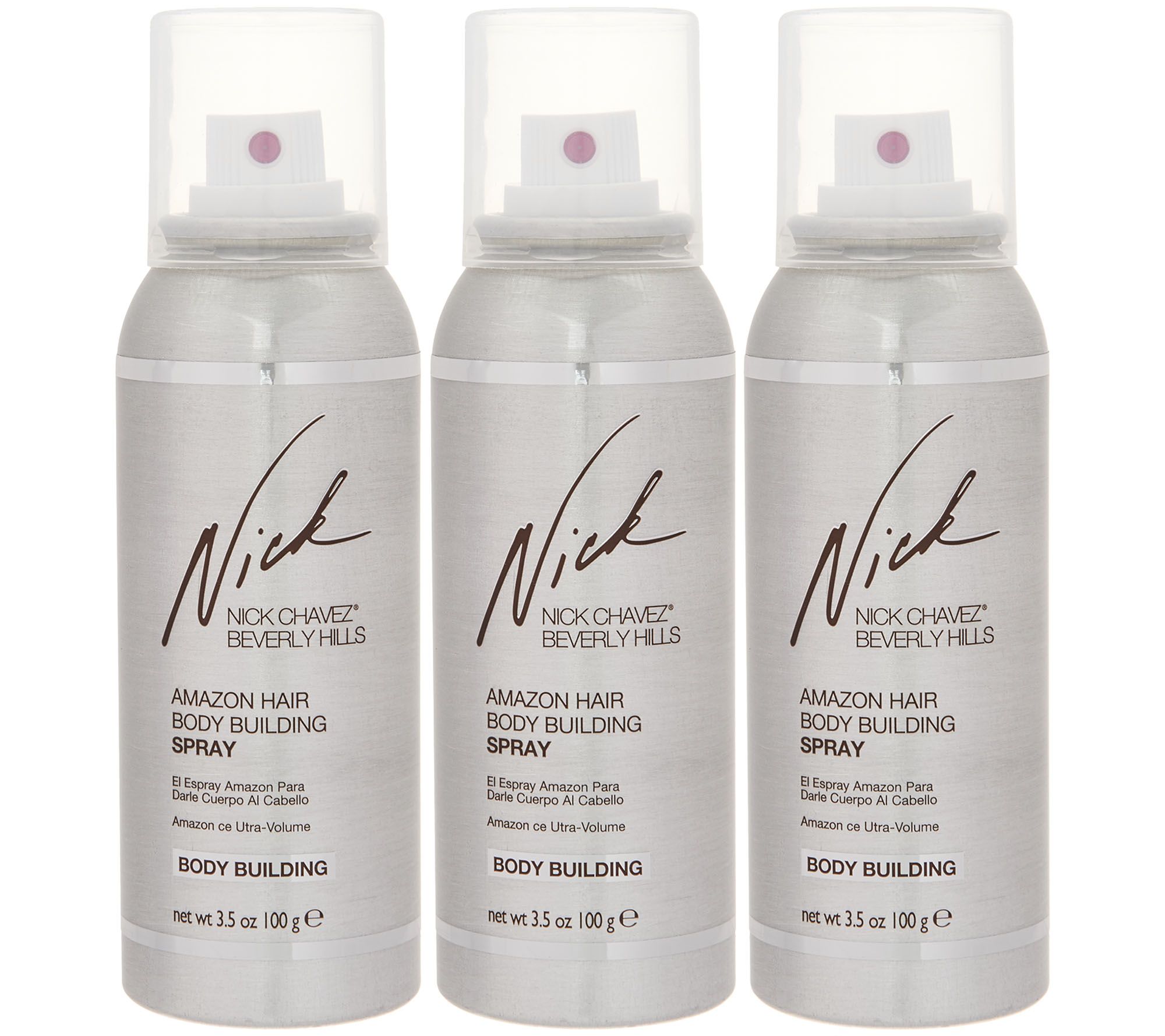 Nick Chavez Amazon Body Building Hair Spray Trio Page 1 Qvc Com