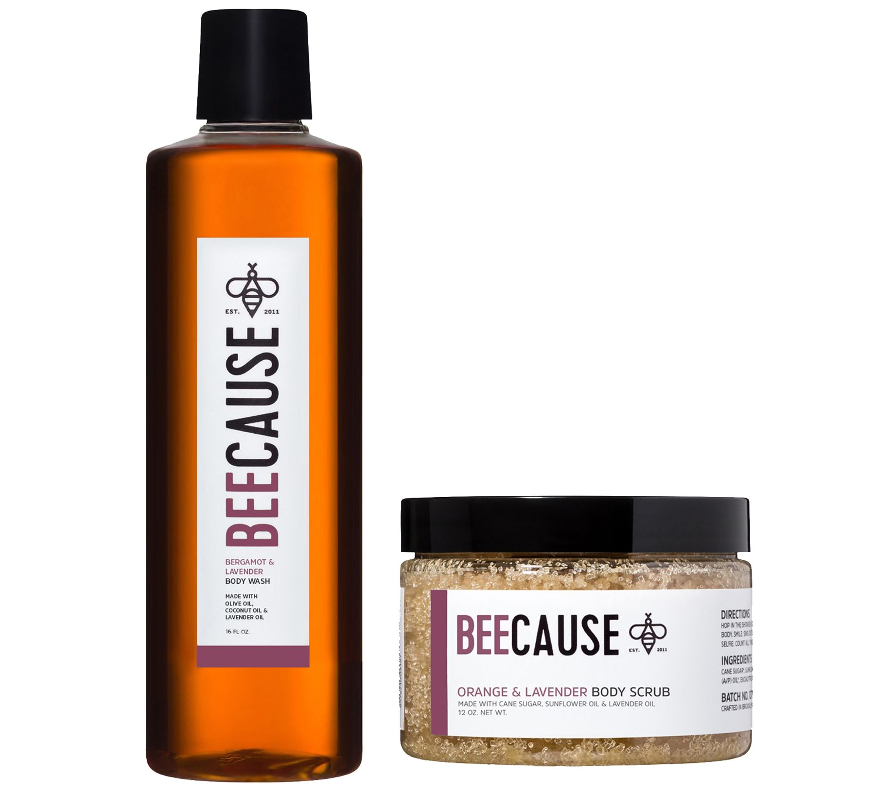BEECAUSE Lavender Body Wash & Scrub