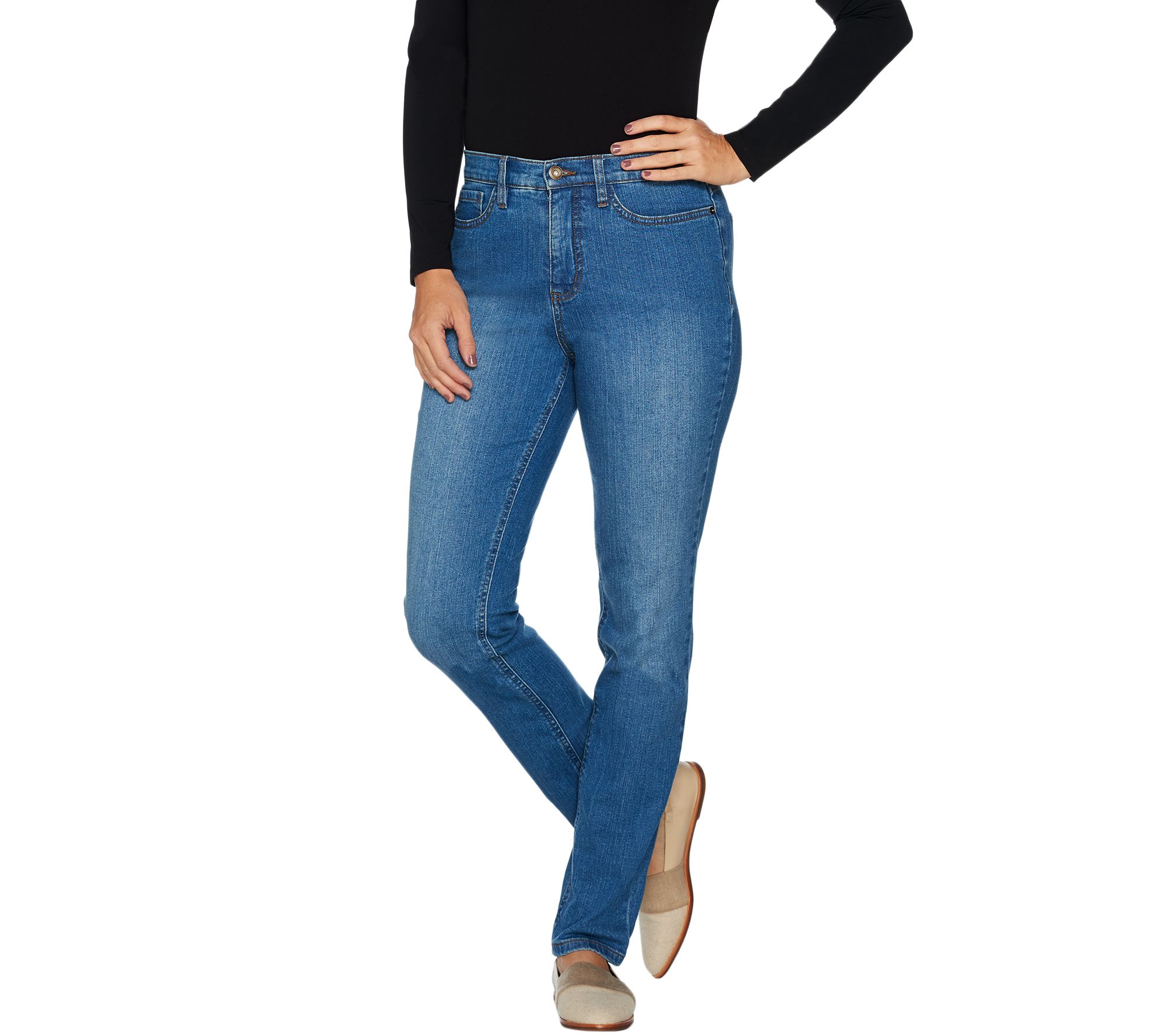 Studio by Denim & Co. Regular Classic Denim Straight Leg Jeans Page 1