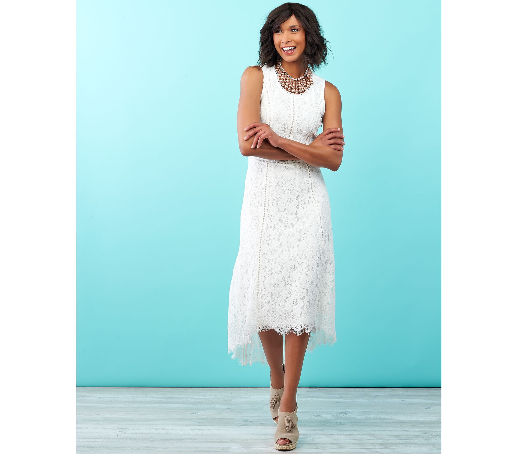 qvc isaac mizrahi lace dress