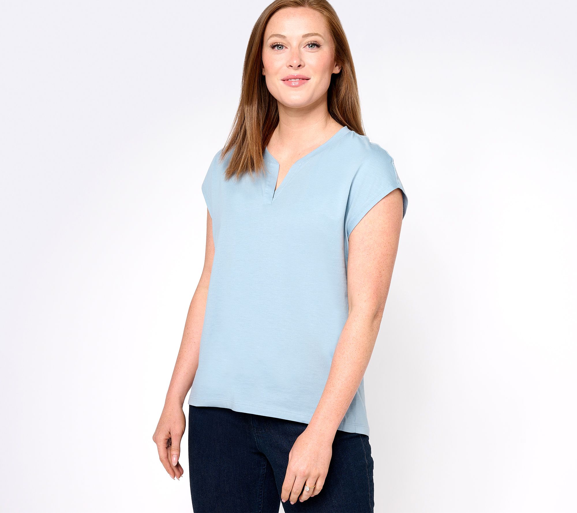 Barefoot Dreams MC Pima Cotton Placket Tee