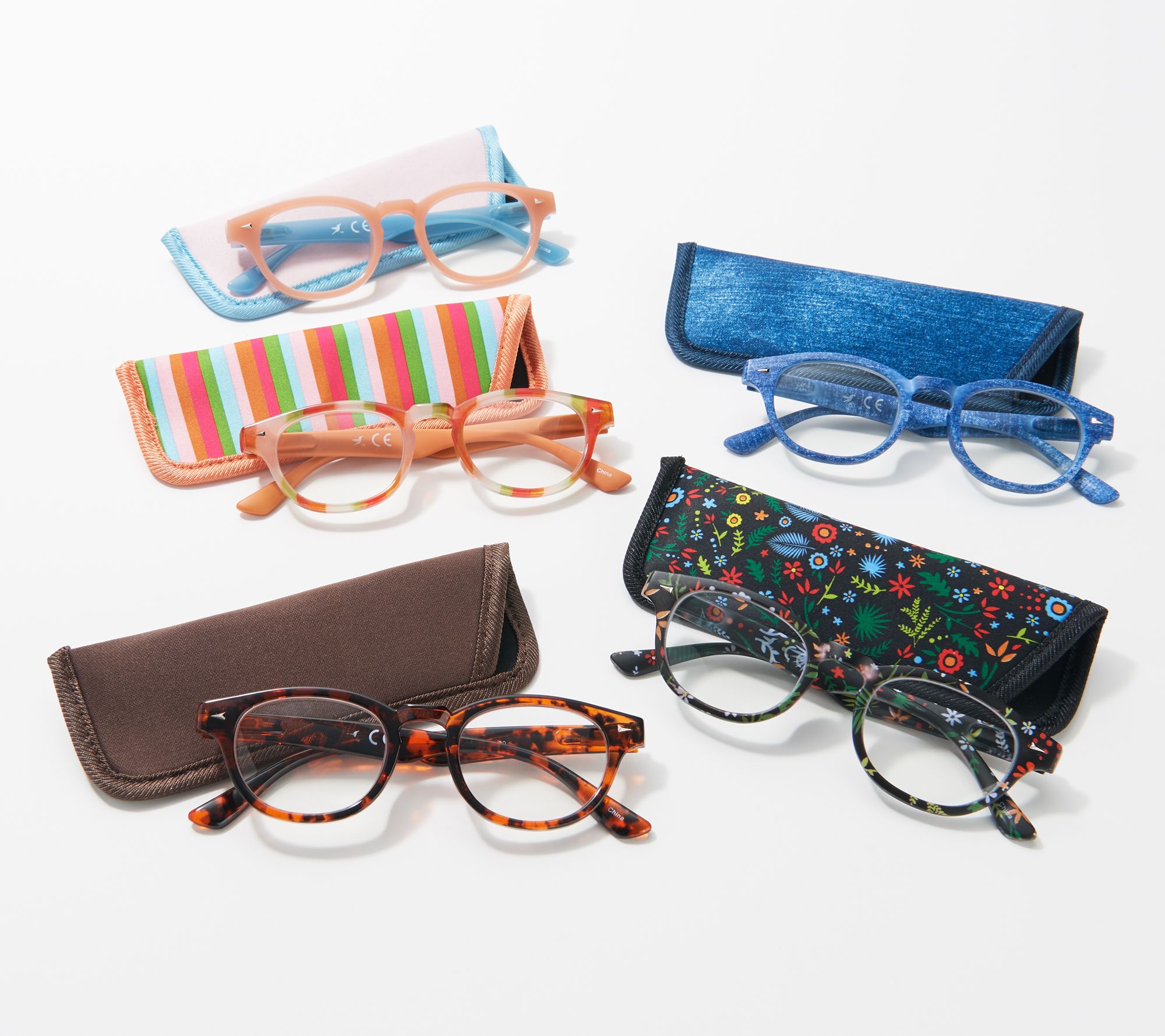 Hummingbird Set of 5 Anti Blue Light Reading Glasses Strength 02.5