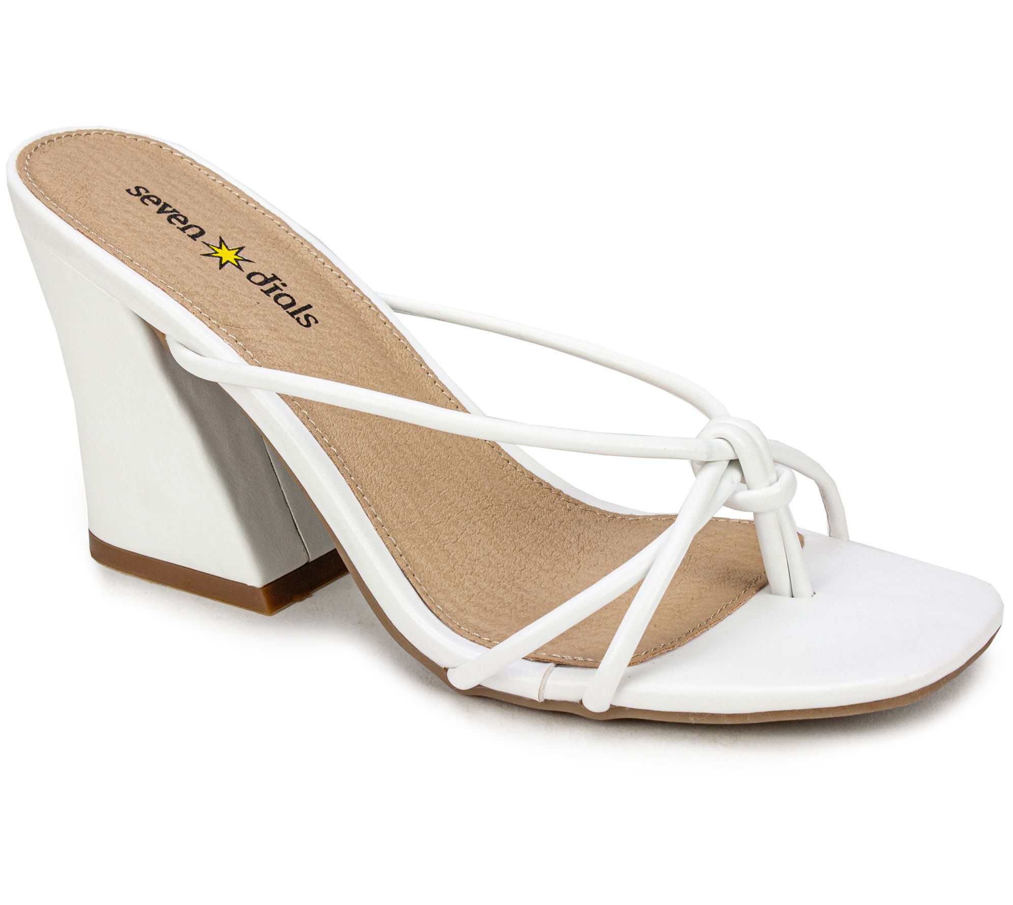 white mountain block heels