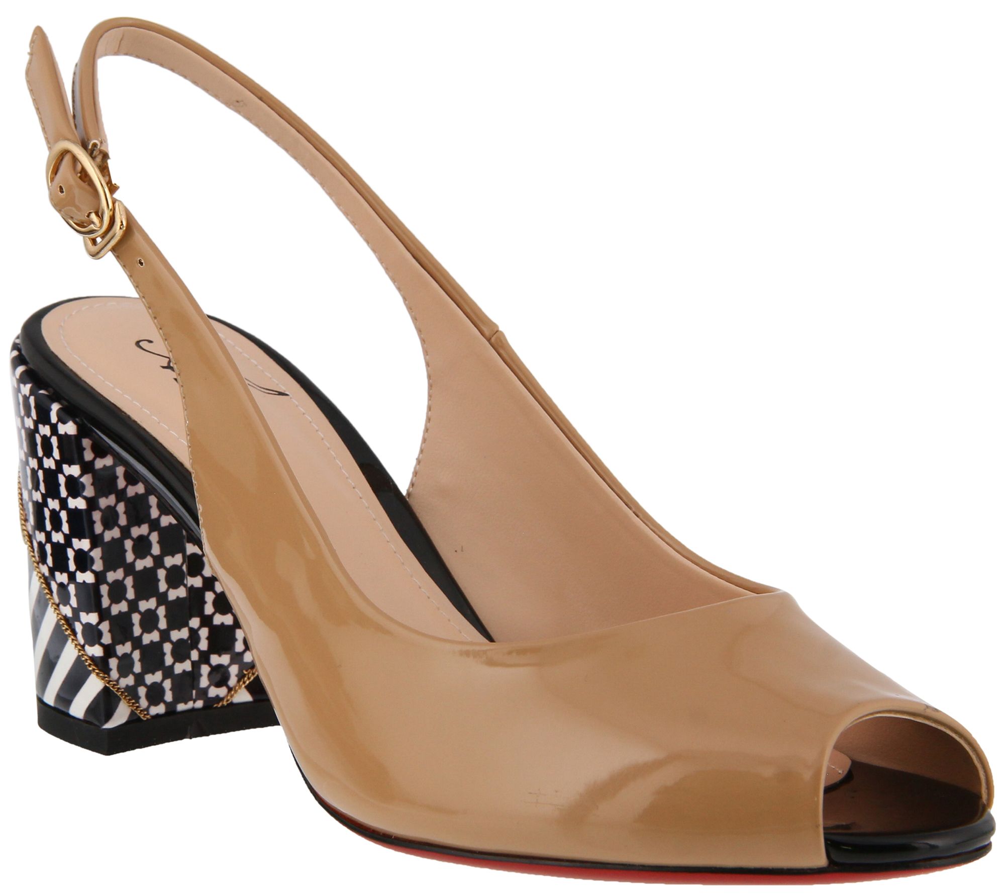 block heel sling back sandals