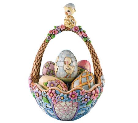 Jim Shore Heartwood Creek Easter Basket — QVC.com