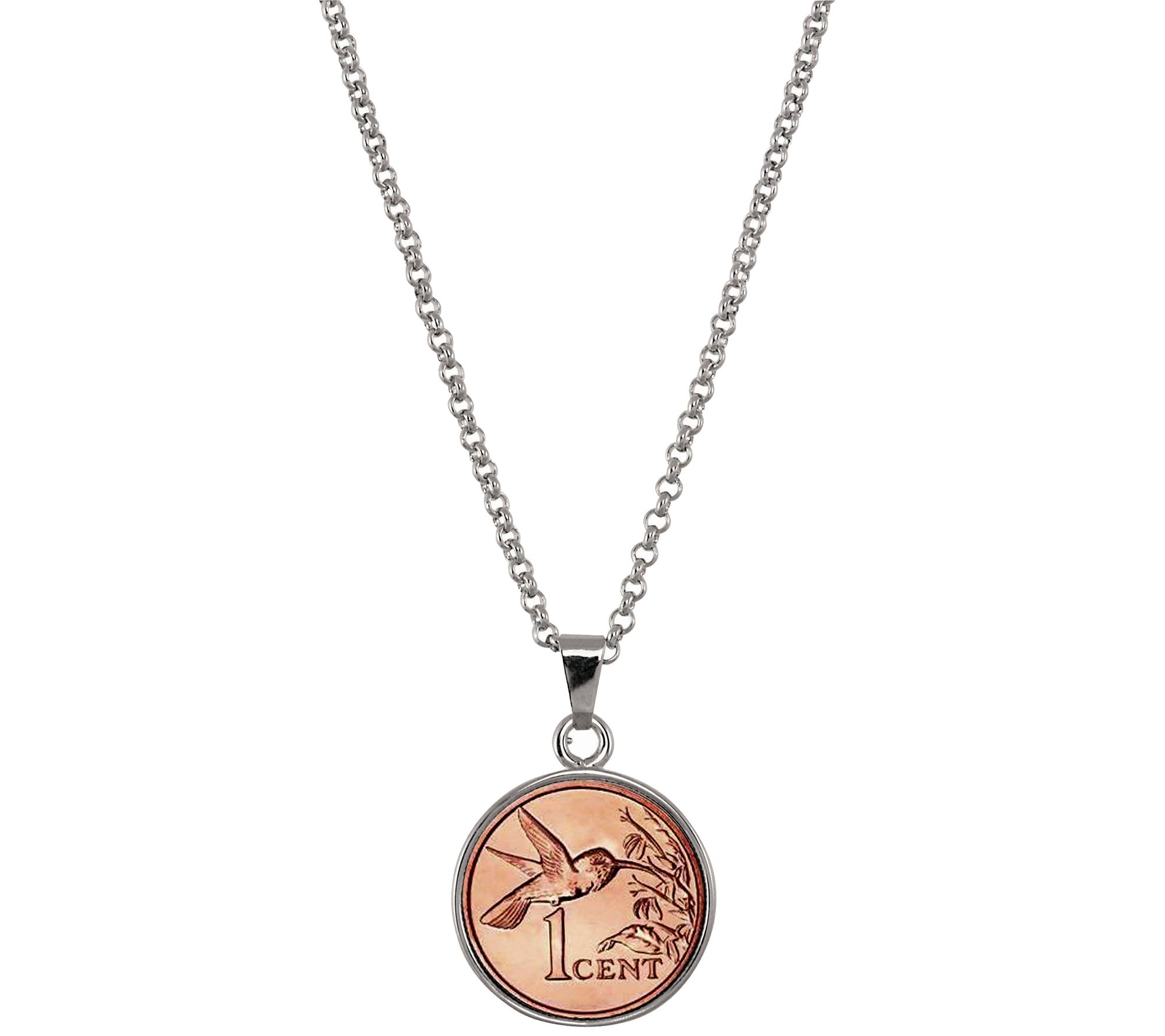 American Coin Treasures Hummingbird Coin Pendant Necklace