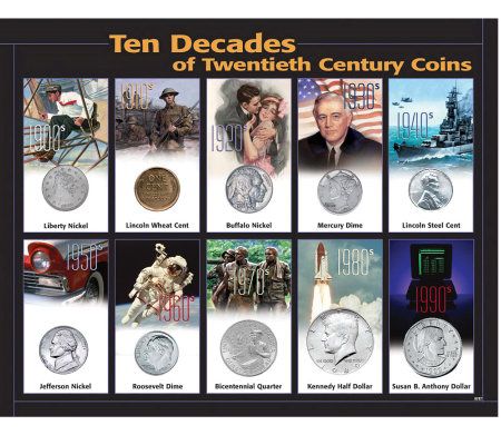 American Coin Treasures 10 Decades 20th Century Coins