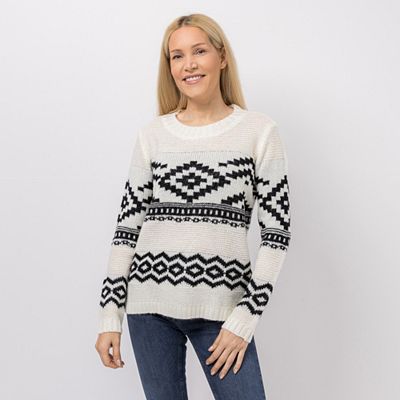 CASHMASOFT Pullover Rundhalsausschnitt Cashmeregriff Jacquard