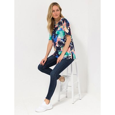 Thumbnail - IN-PRINT Shirt, 1/2-Arm Rundhalsausschnitt Seitenschlitze verschiedene Drucke