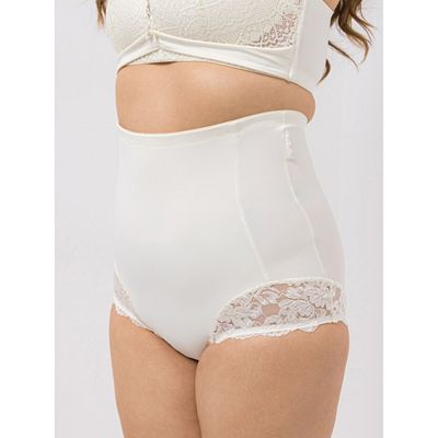 Thumbnail - LITTLE ROSE Highwaist Slip Mikrofasermischung Spitzeneinsatz uni