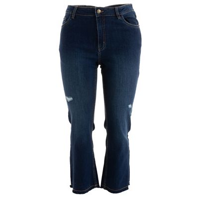 ROCK YOUR CURVES by Angelina K. Jeans, 7/8-Länge Gürtelschlaufen gerades Bein