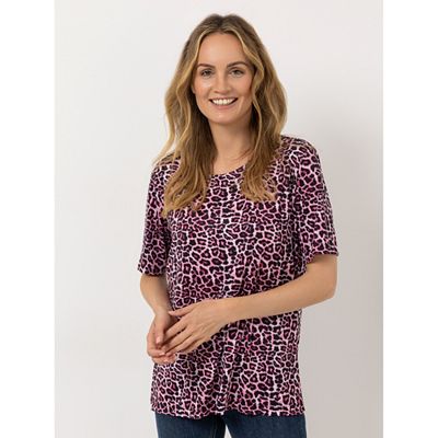 Thumbnail - IN-PRINT Shirt, 1/2-Arm Rundhalsausschnitt Seitenschlitze Allover-Druck